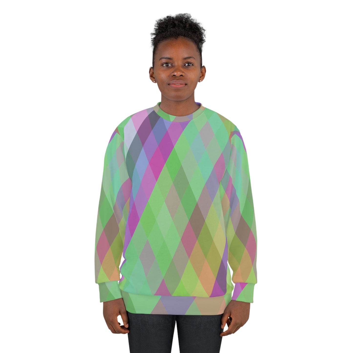 Soluvd Purple Plaid Unisex, Women's, Men's Sweatshirt