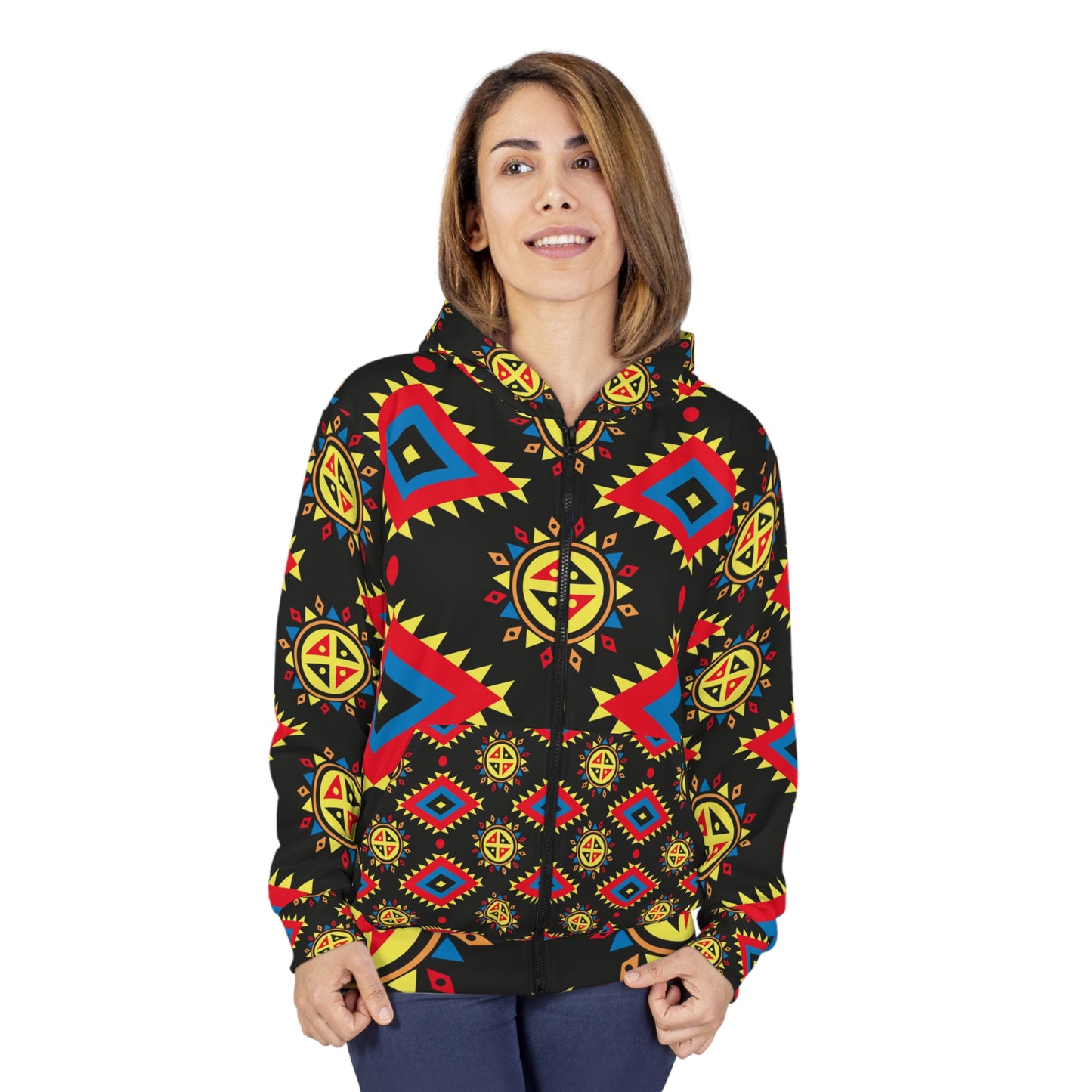 Soluvd Aztec Unisex, Women's, Men's Zip Hoodie