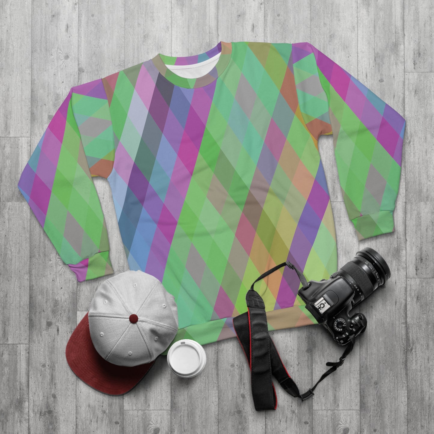 Soluvd Purple Plaid Unisex, Women's, Men's Sweatshirt