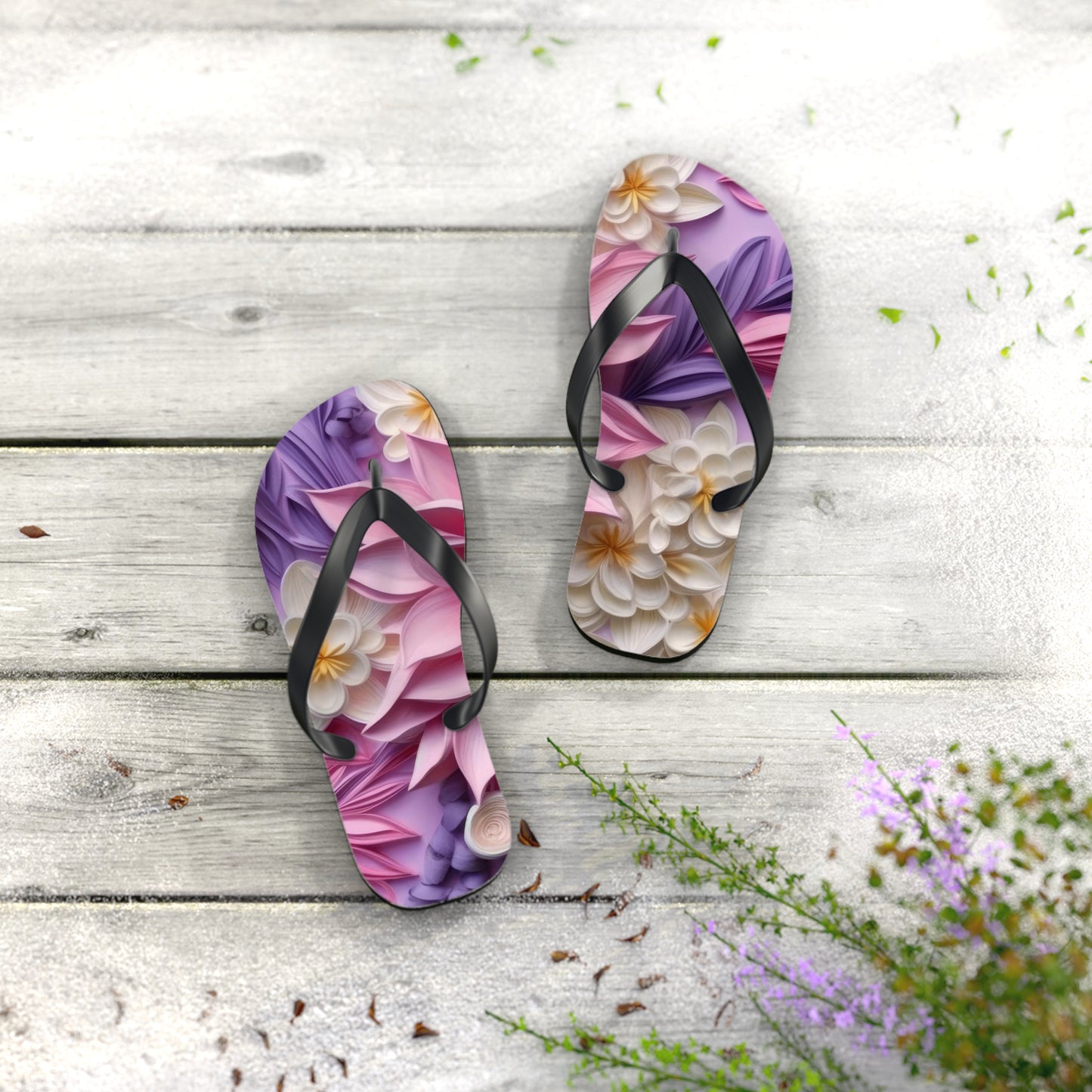 Soluvd Poppin flora Women's Flip Flops, Sandals