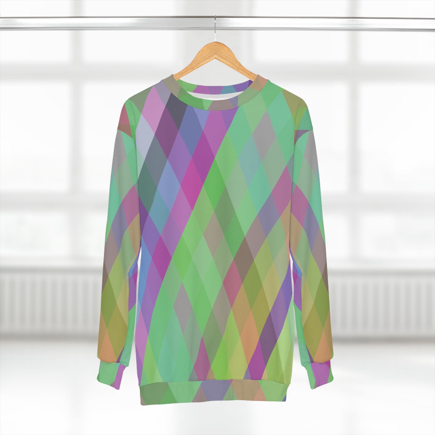 Soluvd Purple Plaid Unisex, Women's, Men's Sweatshirt