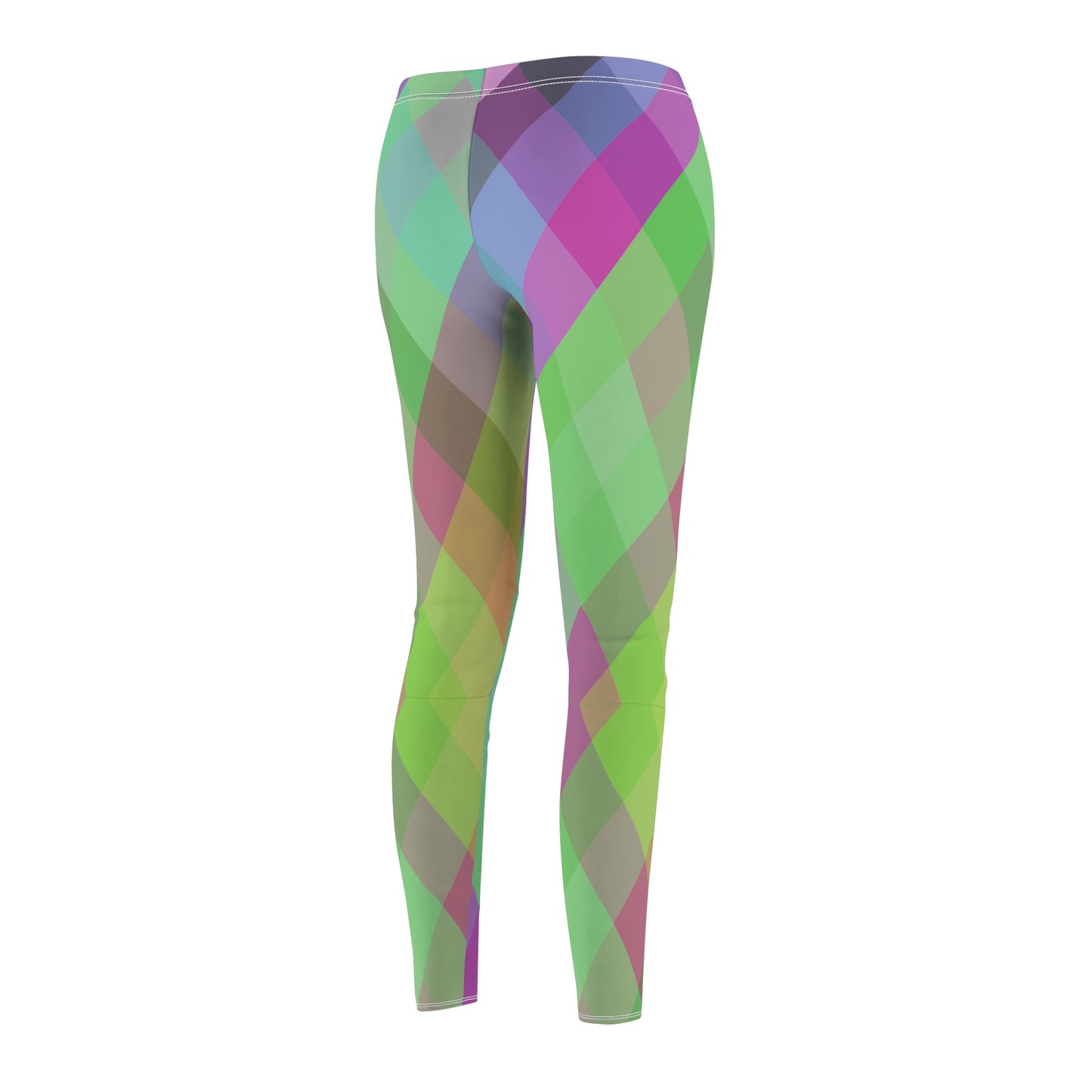 Soluvd Purple Plaid Women's Casual Leggings