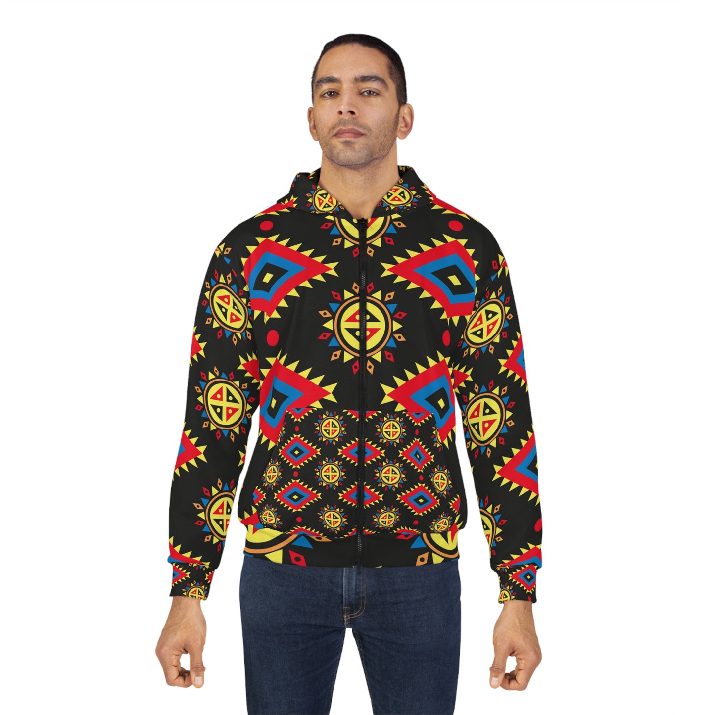 Soluvd Aztec Unisex, Women's, Men's Zip Hoodie