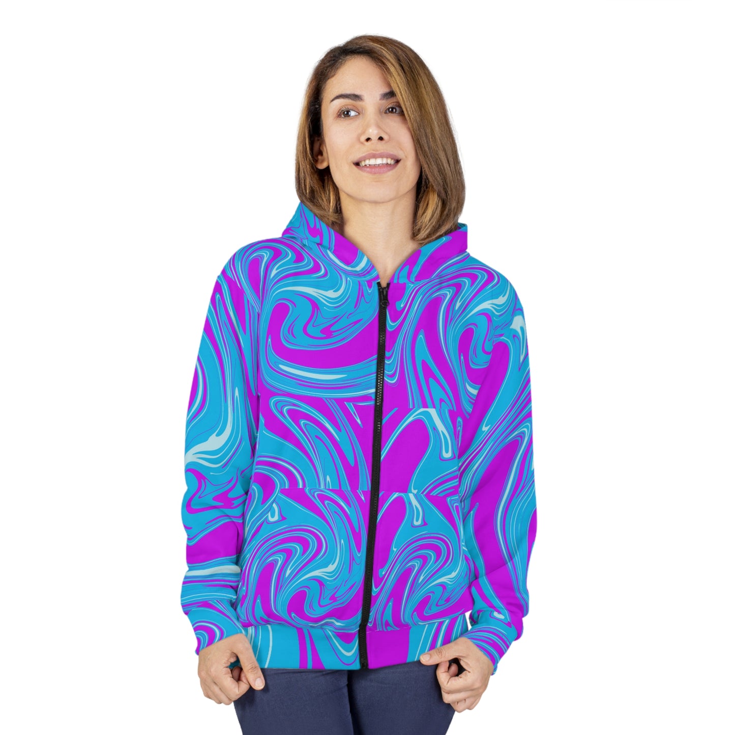 Soluvd Swirlie Unisex, Women's, Men's Zip Hoodie