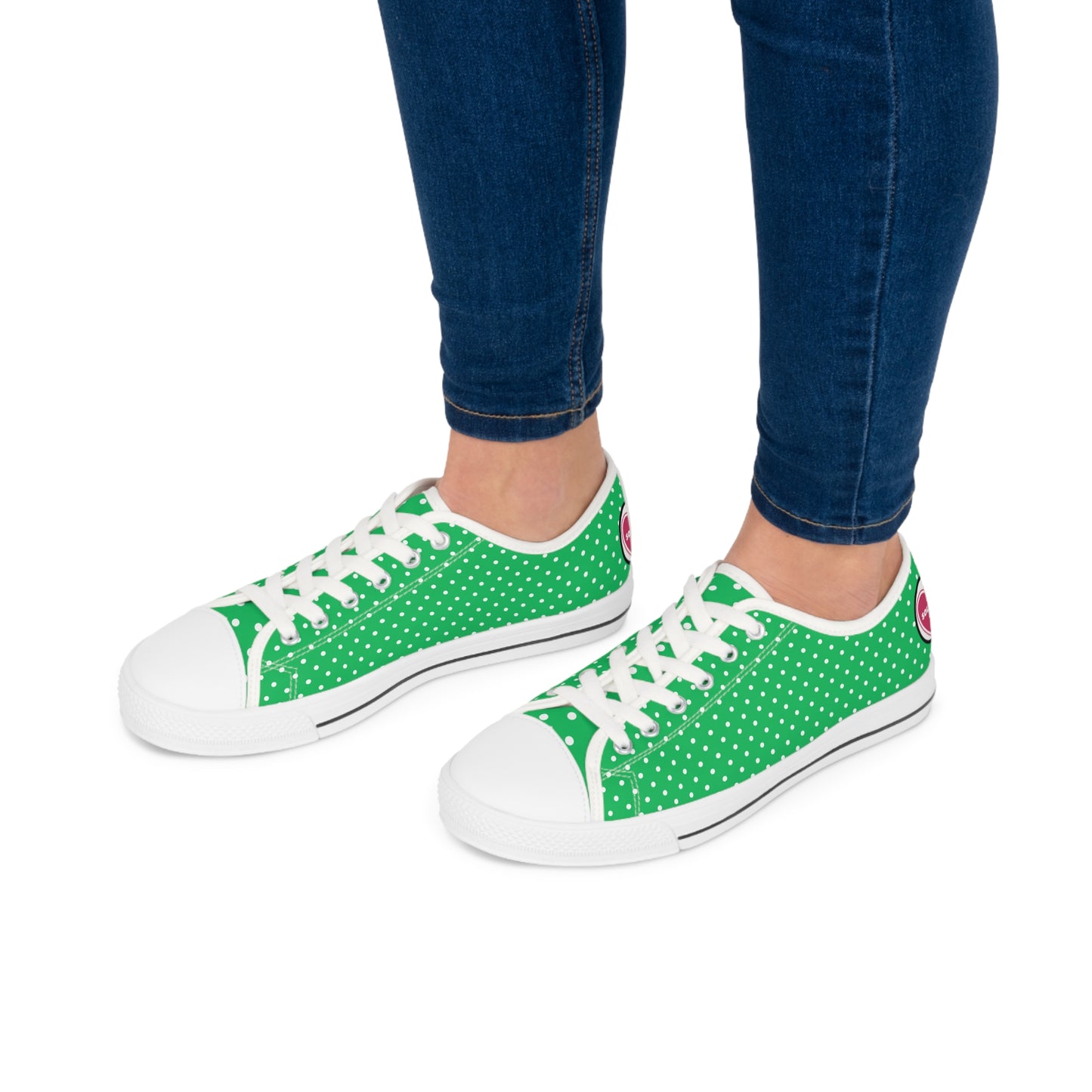 Soluvd Greendott Women's Low Top Sneakers