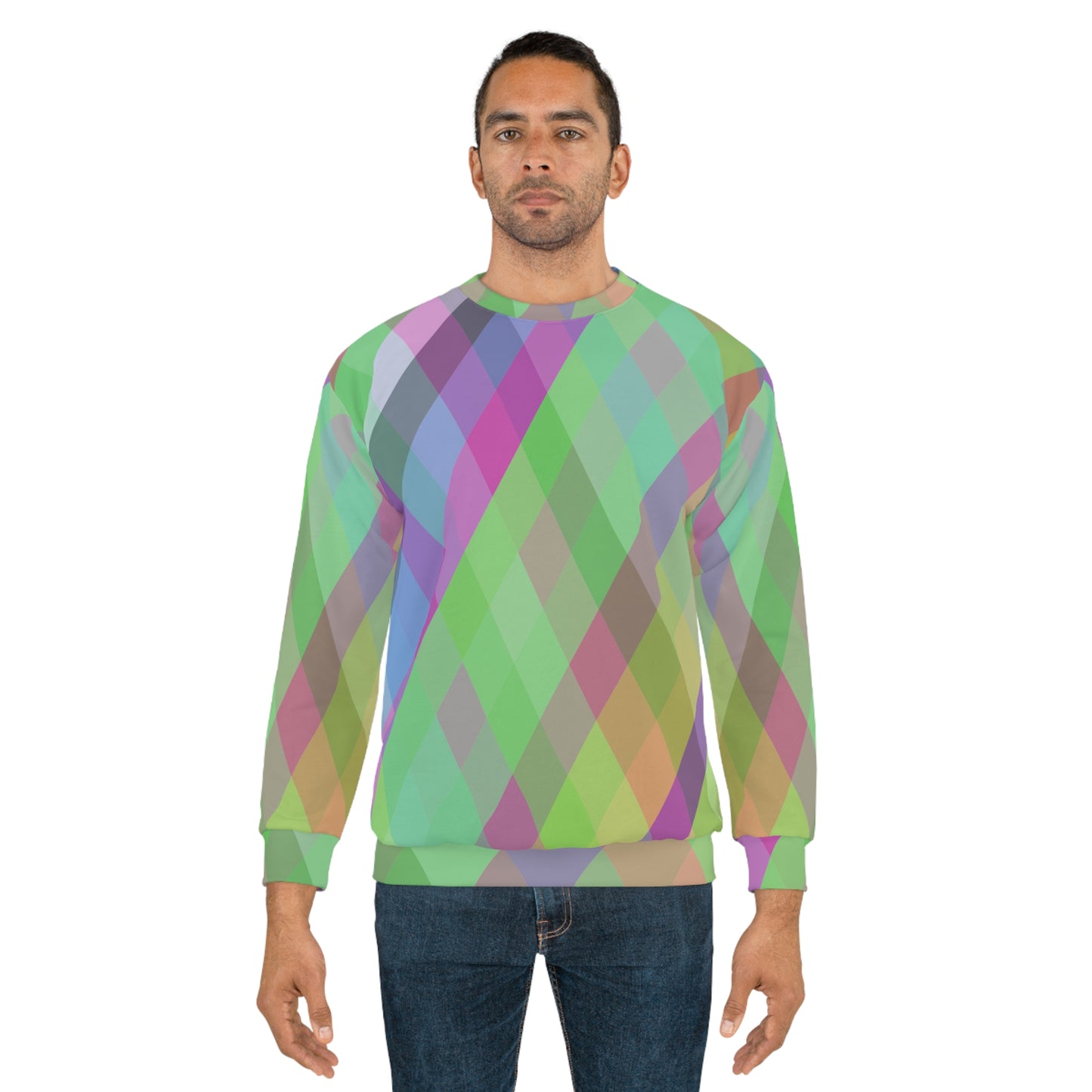 Soluvd Purple Plaid Unisex, Women's, Men's Sweatshirt