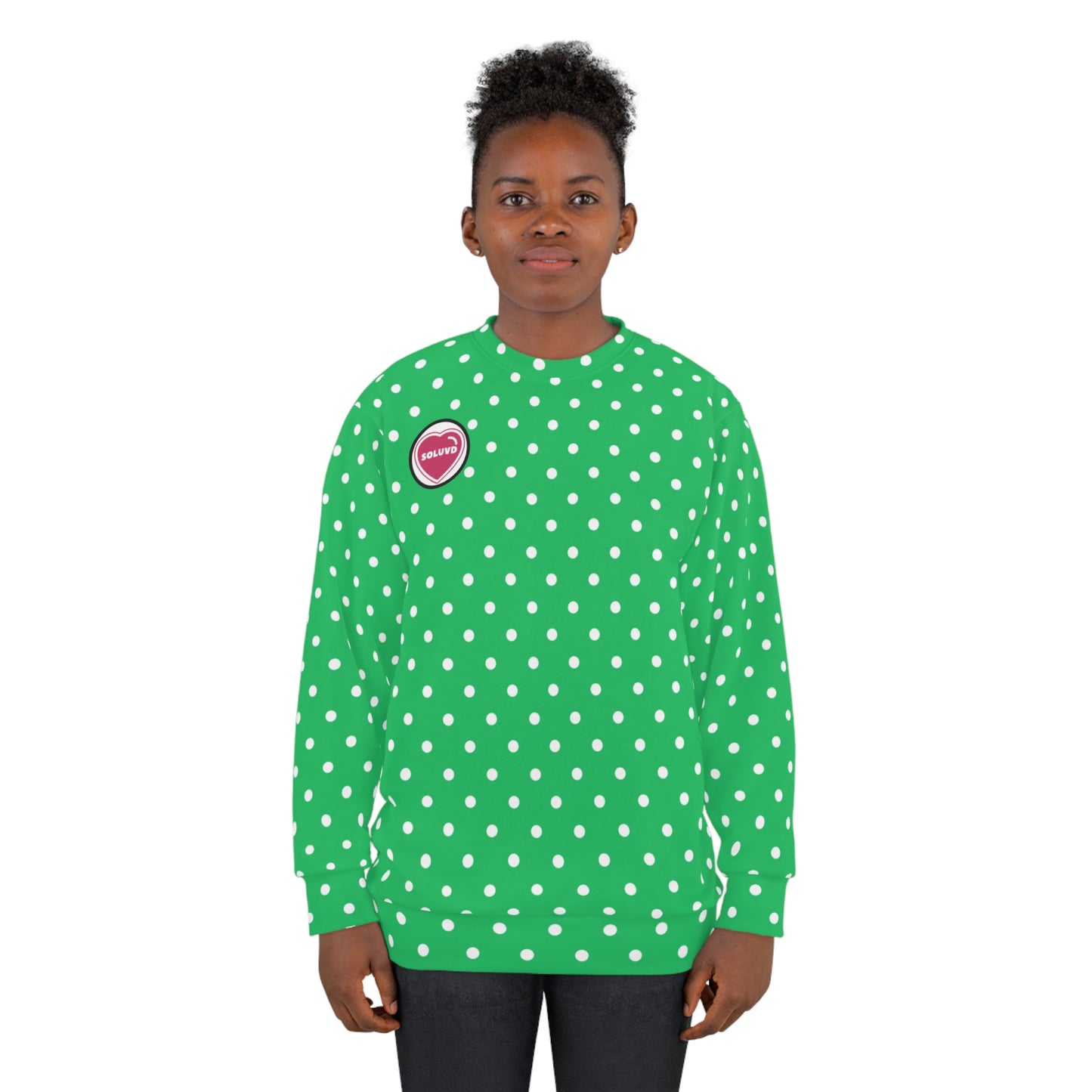 Soluvd Greendott Unisex, Women's, Men's Sweatshirt