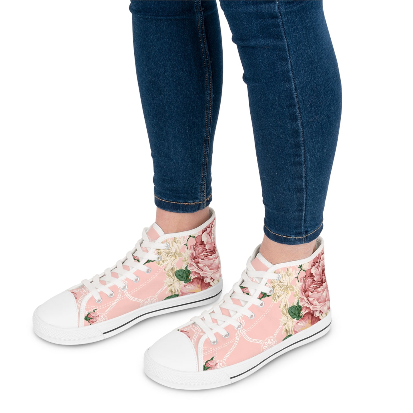 Soluvd Rosebud Women's High Top Sneakers