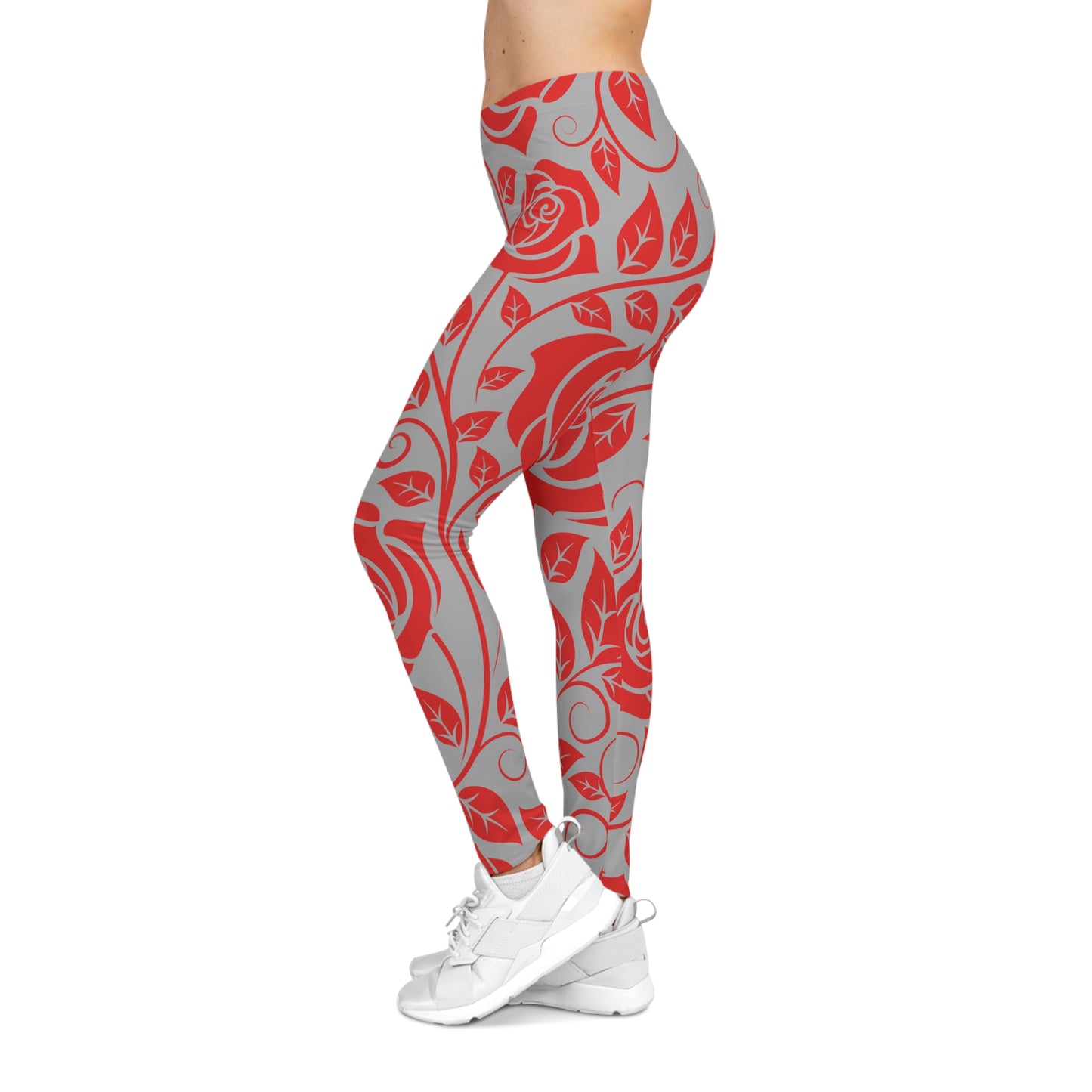 Soluvd Roses Women's Casual Leggings