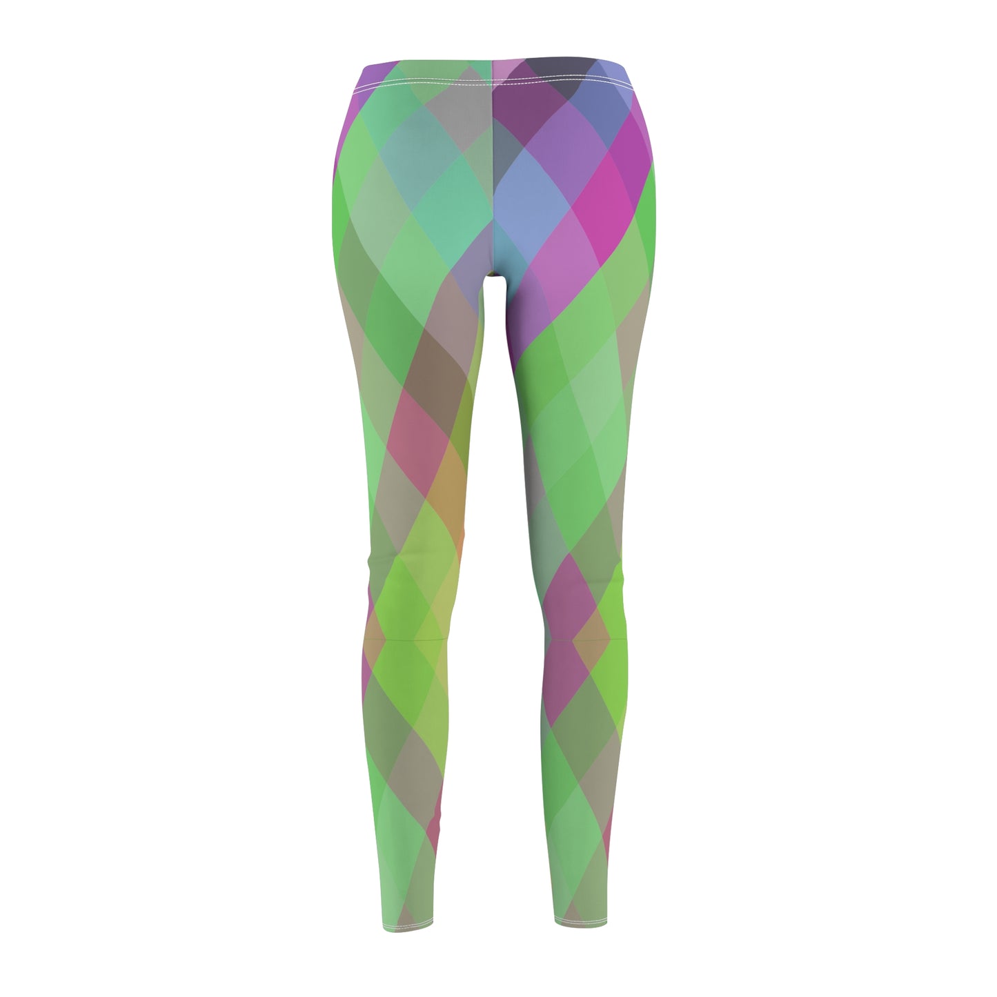 Soluvd Purple Plaid Women's Casual Leggings