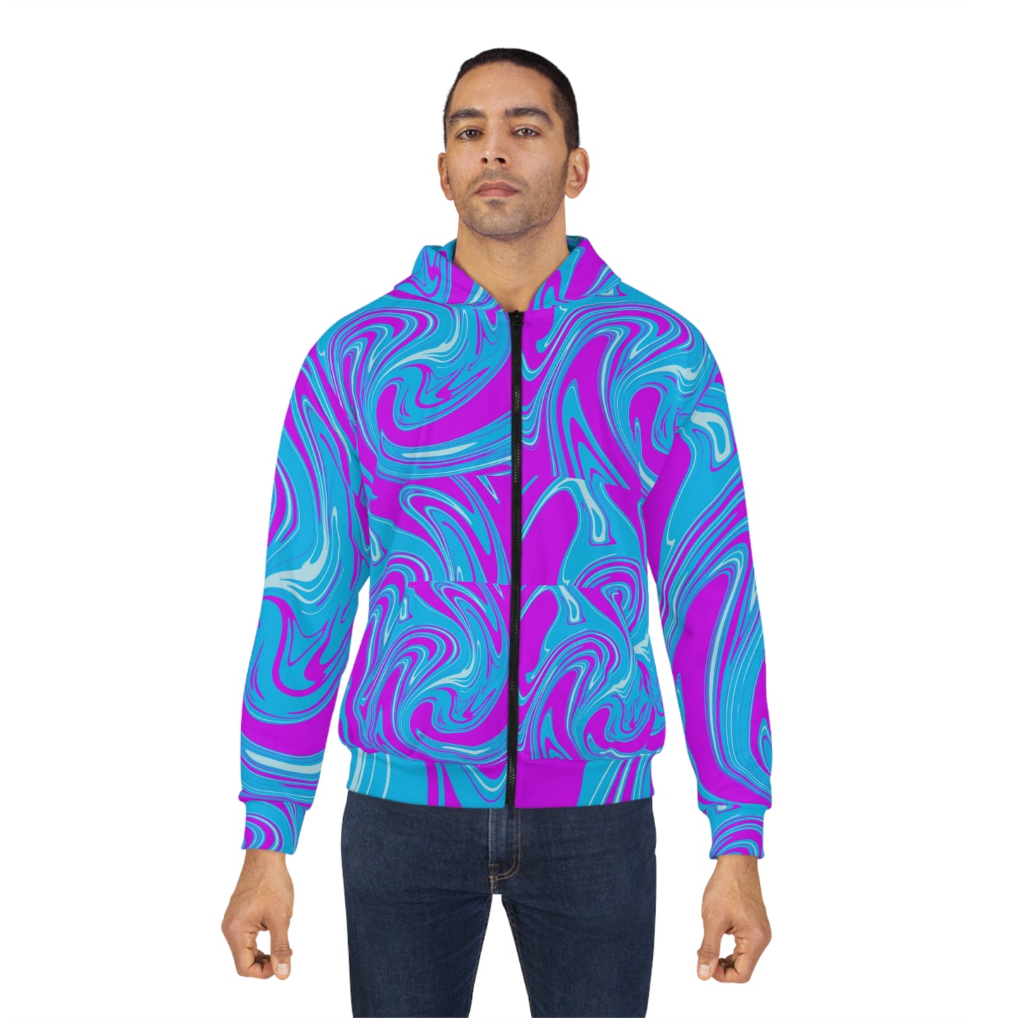 Soluvd Swirlie Unisex, Women's, Men's Zip Hoodie