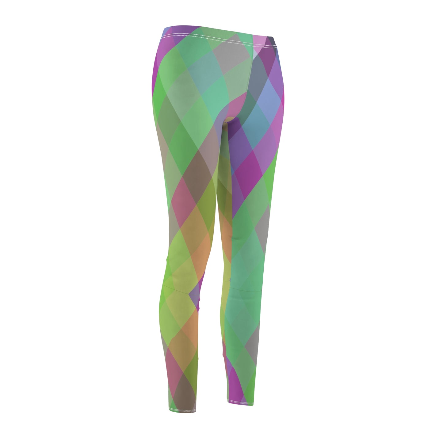 Soluvd Purple Plaid Women's Casual Leggings
