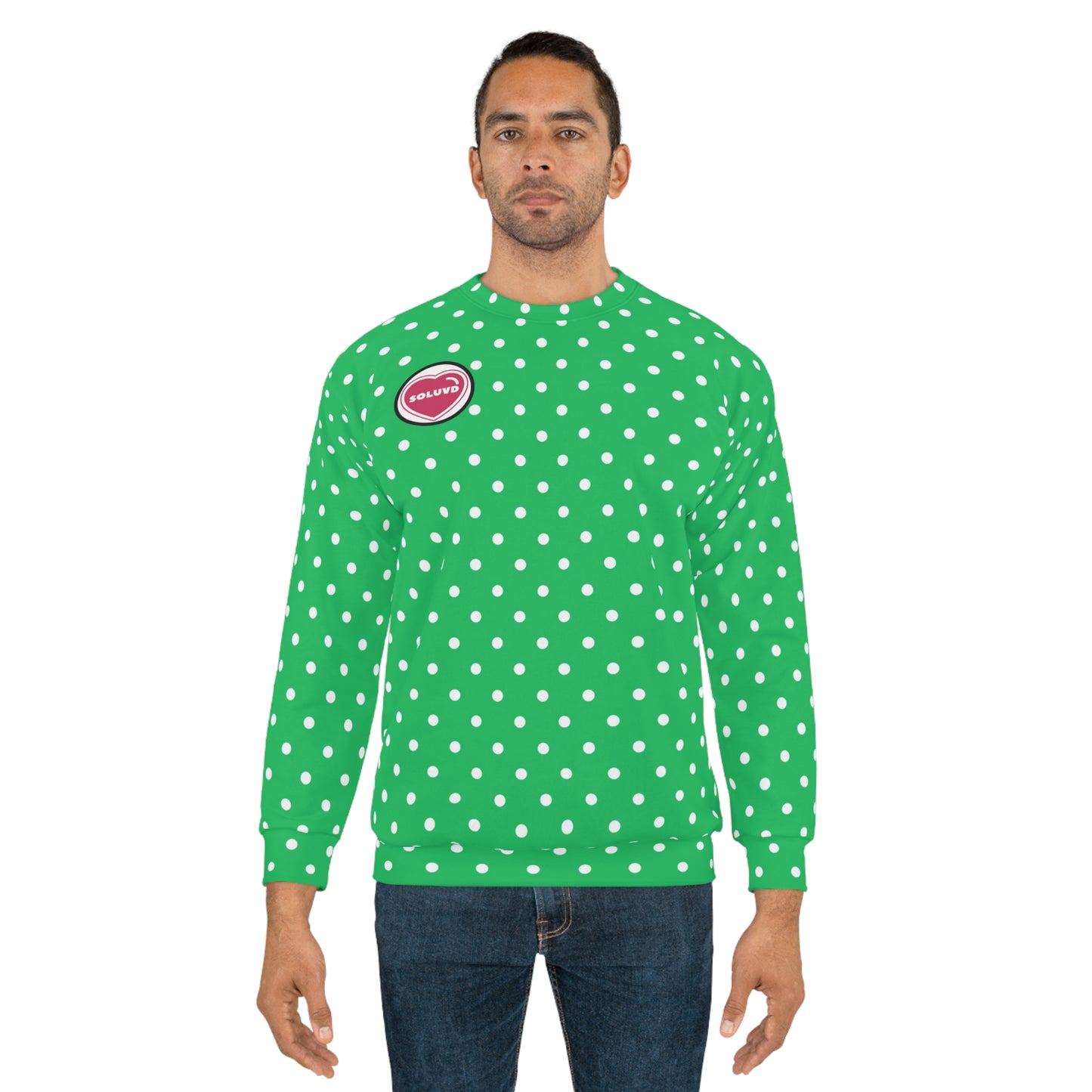 Soluvd Greendott Unisex, Women's, Men's Sweatshirt