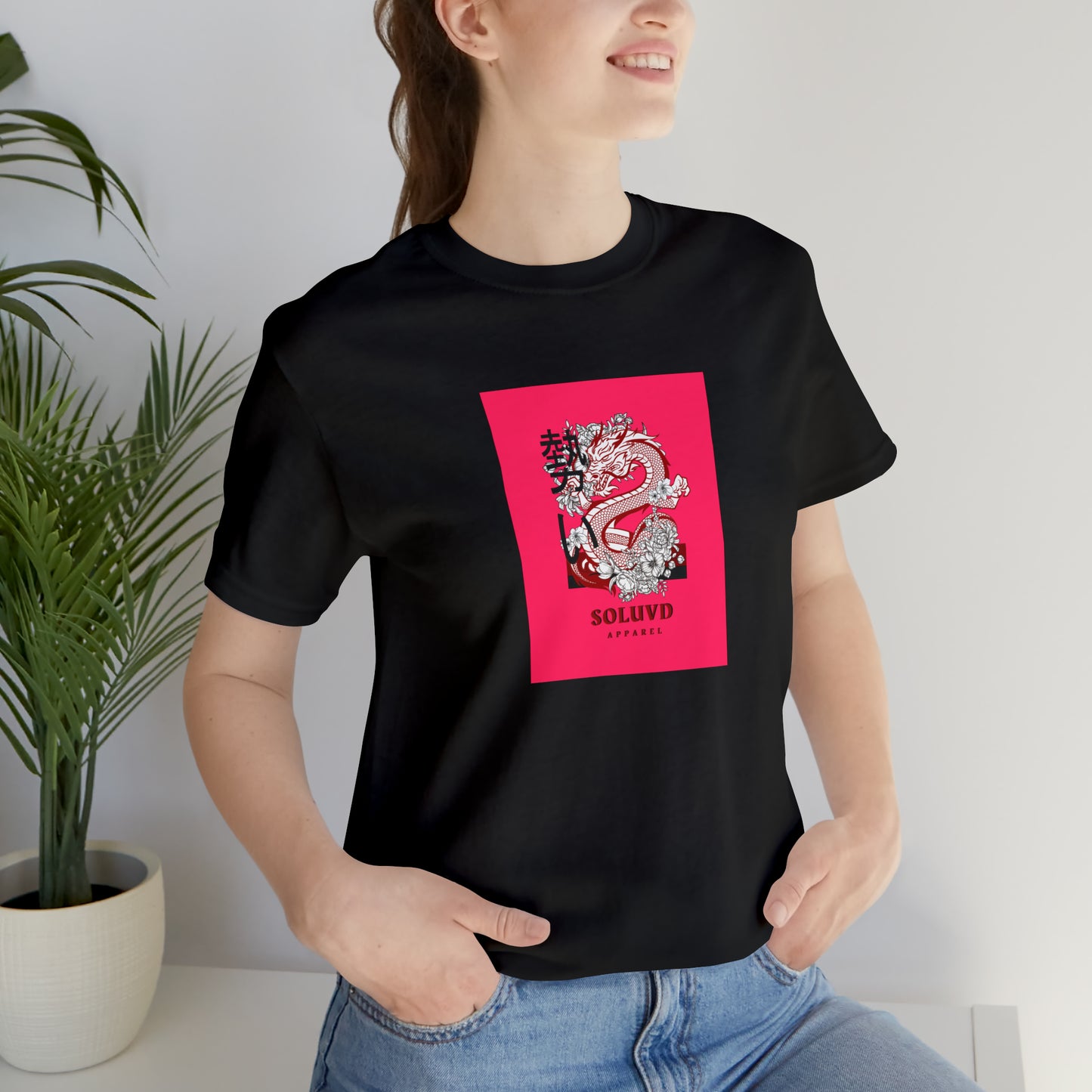 Soluvd Pink Dragon Unisex, Women's, Men's Short Sleeve Tee