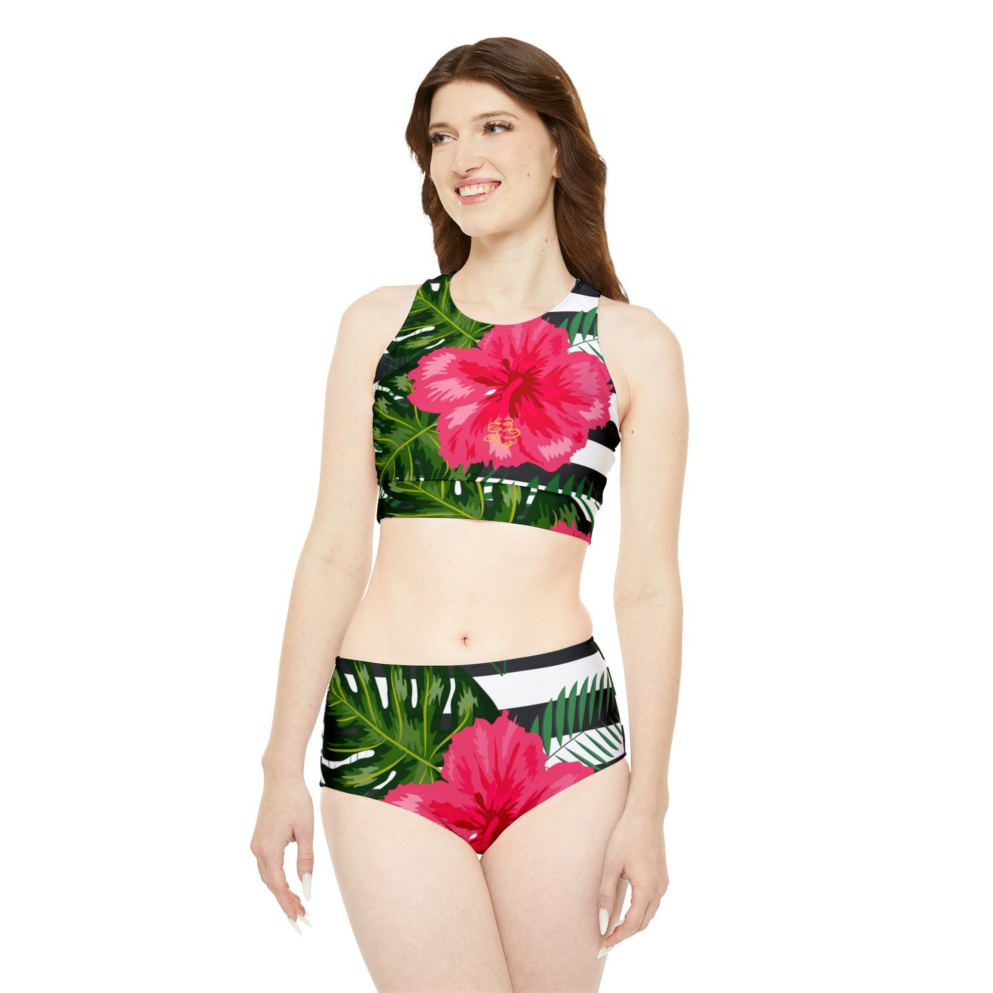 Soluvd Island Flower Sporty Bikini Set