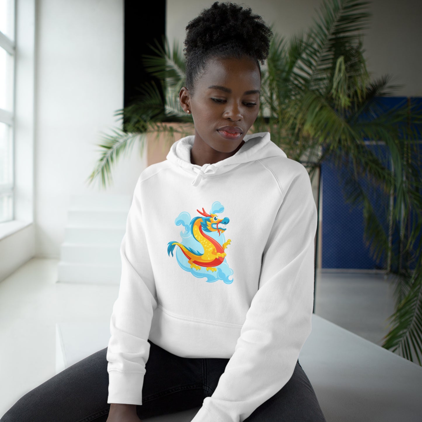Soluvd Unisex Yellow Dragon Hoodie