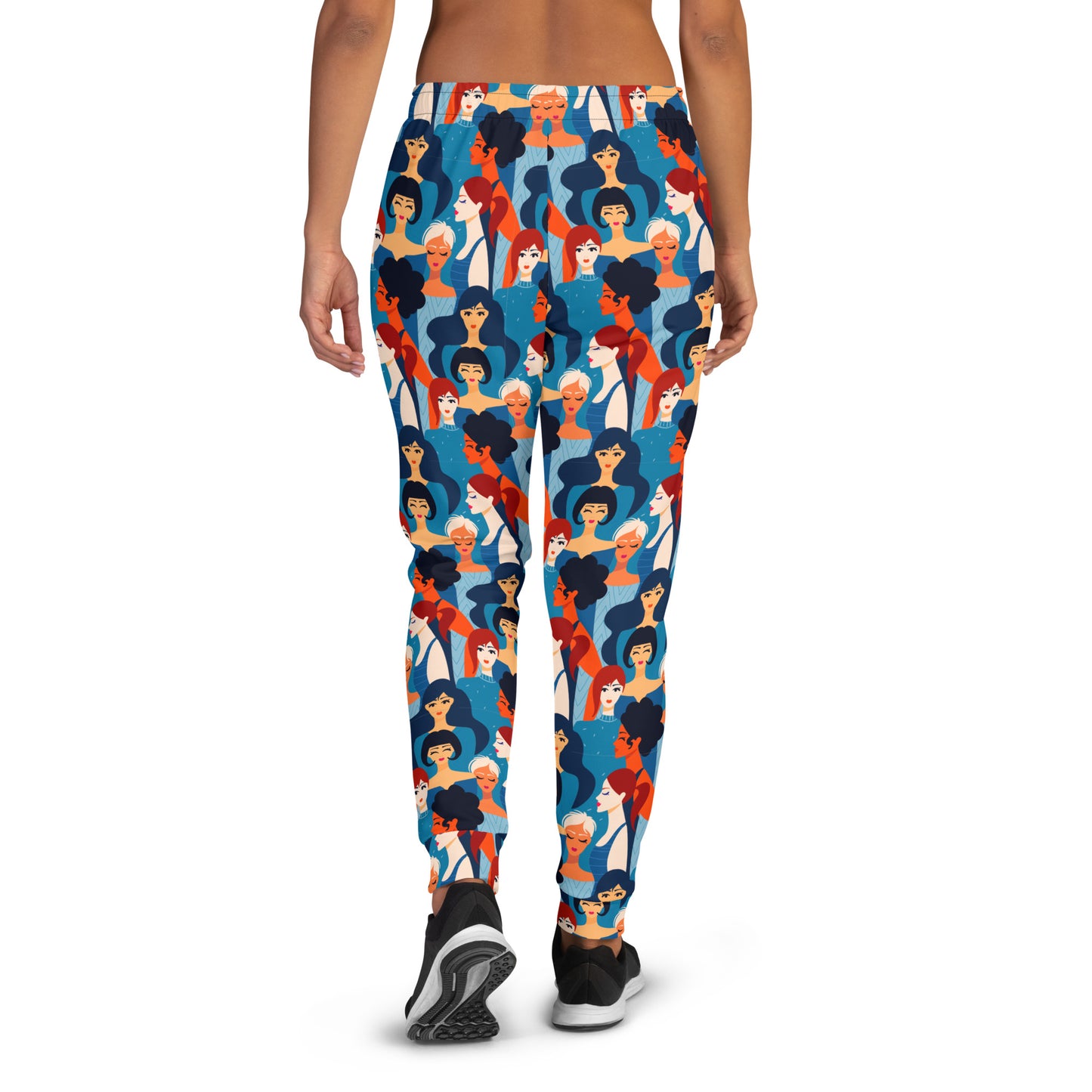Women's Joggers with Blue Ladies Print