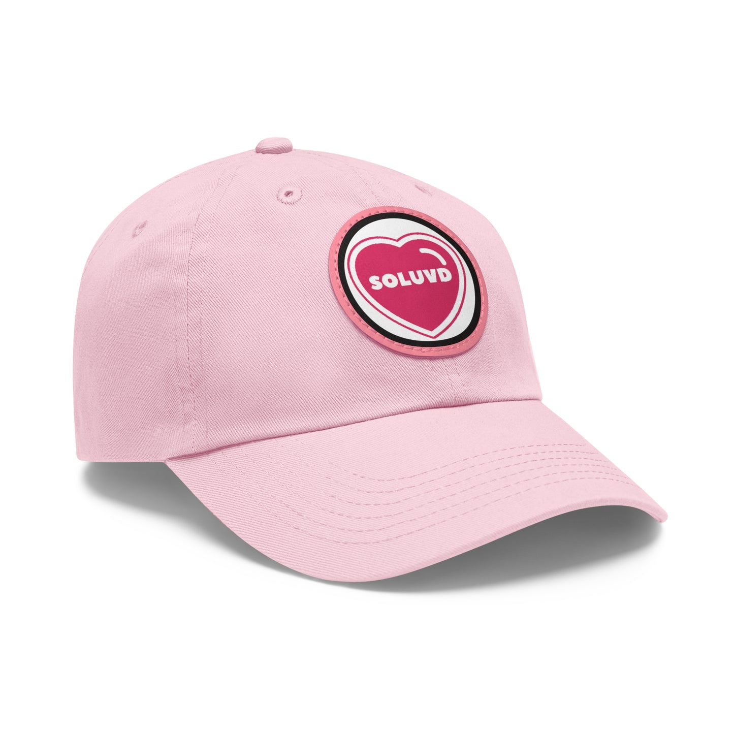 Soluvd Dad Hat with Logo One Leather Patch (Round)