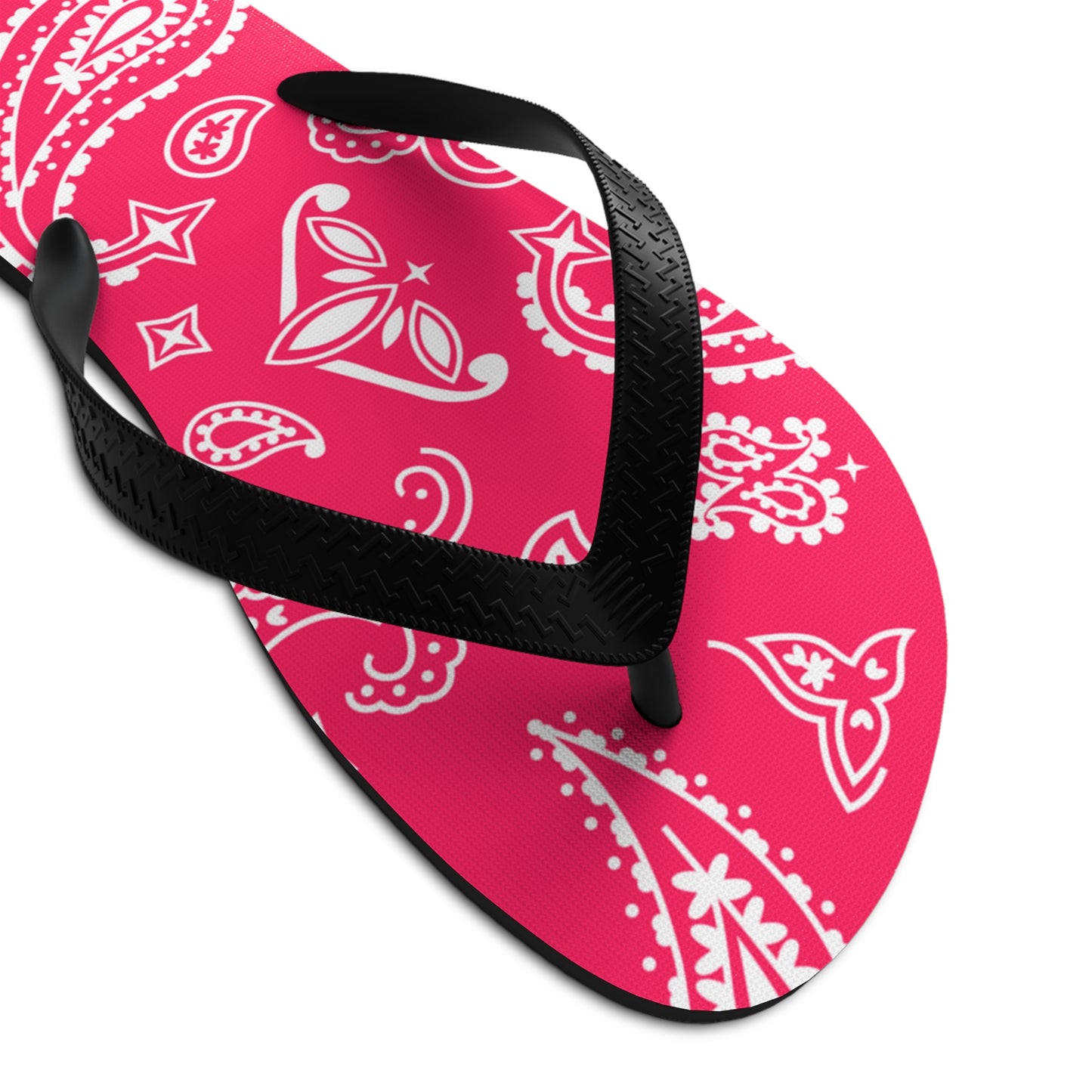 Soluvd Pink Bandana Unisex, Women's, Men's Flip-Flops