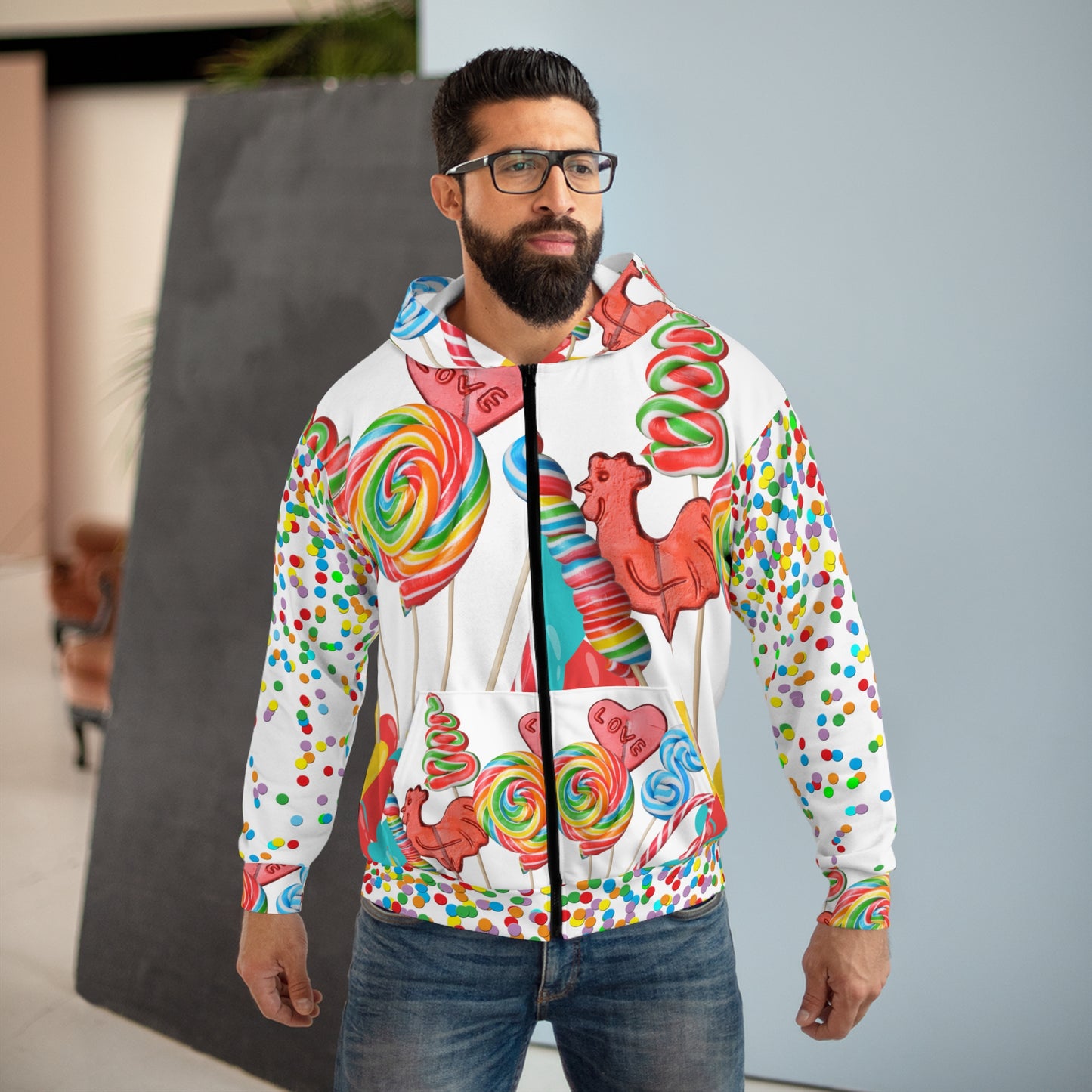 Soluvd Candyland Unisex, Women's, Men's Zip Hoodie