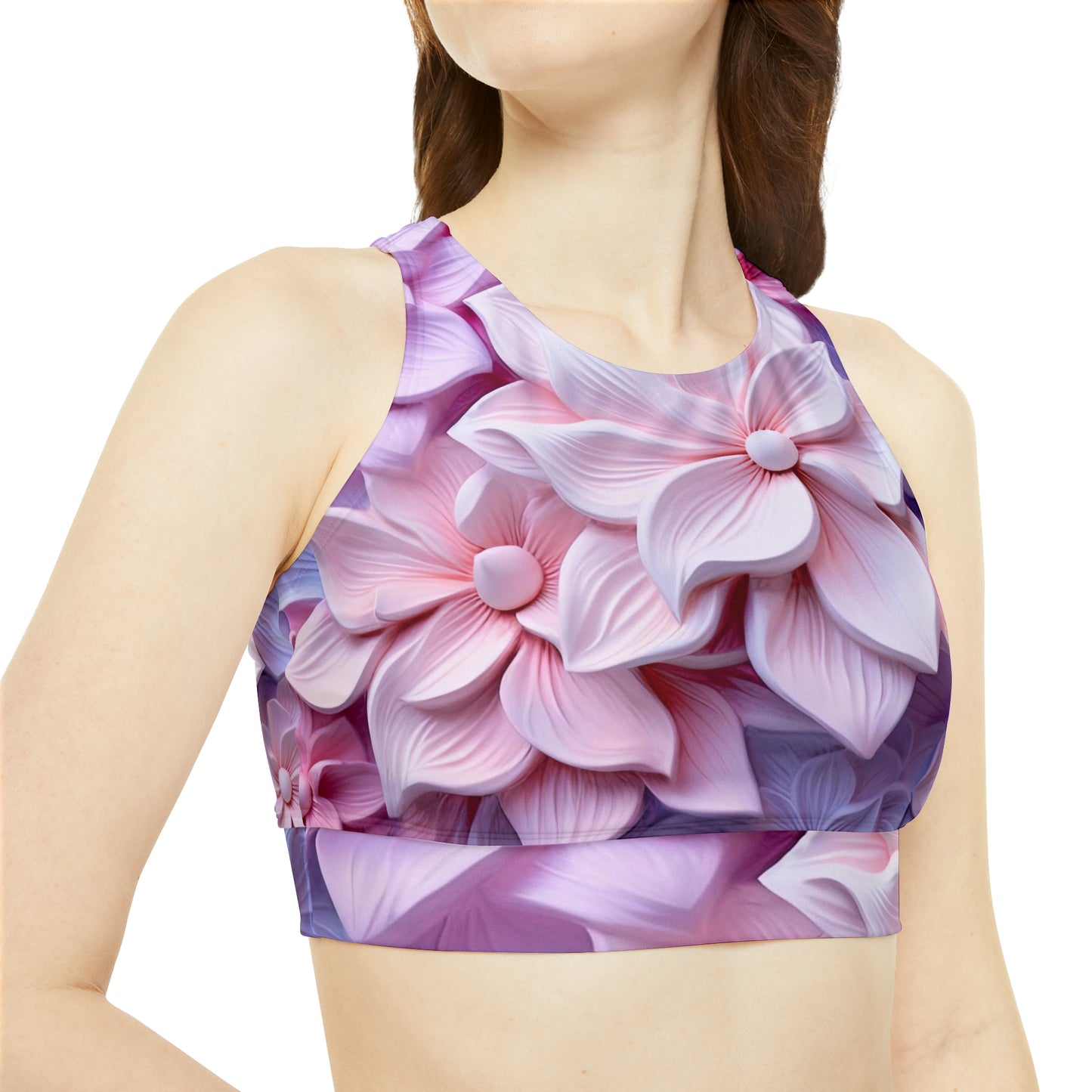 Soluvd 3D Flower An Sporty Bikini Set