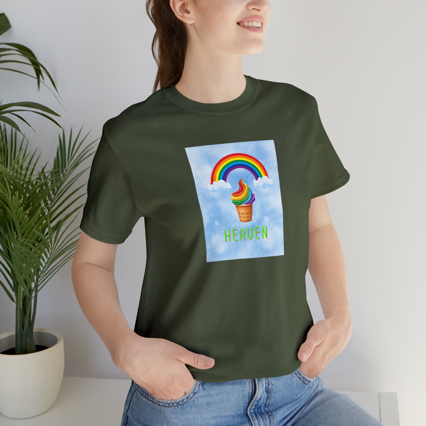 Soluvd Heaven Ice Cream Cone Unisex, Women's, Men's Short Sleeve Tee