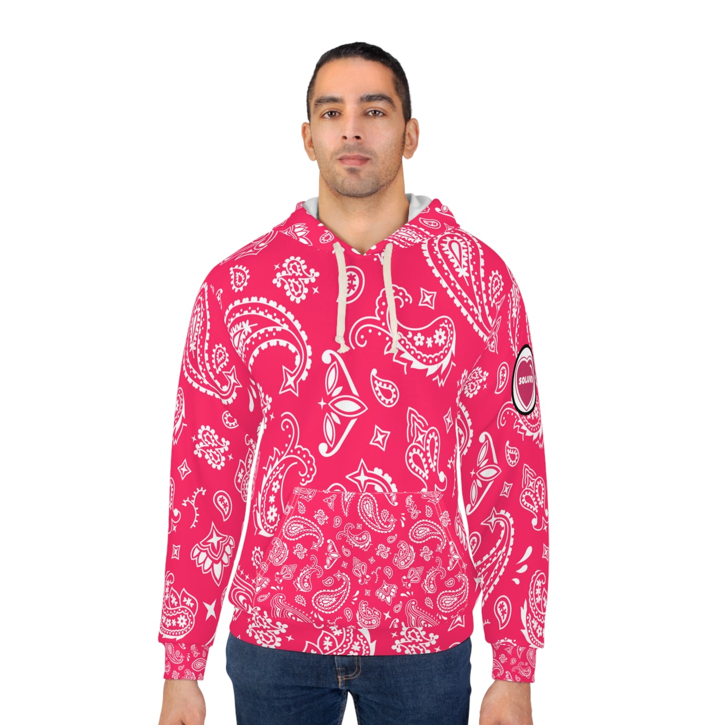 Soluvd Pink Bandana Unisex, Women's, Men's Pullover Hoodie