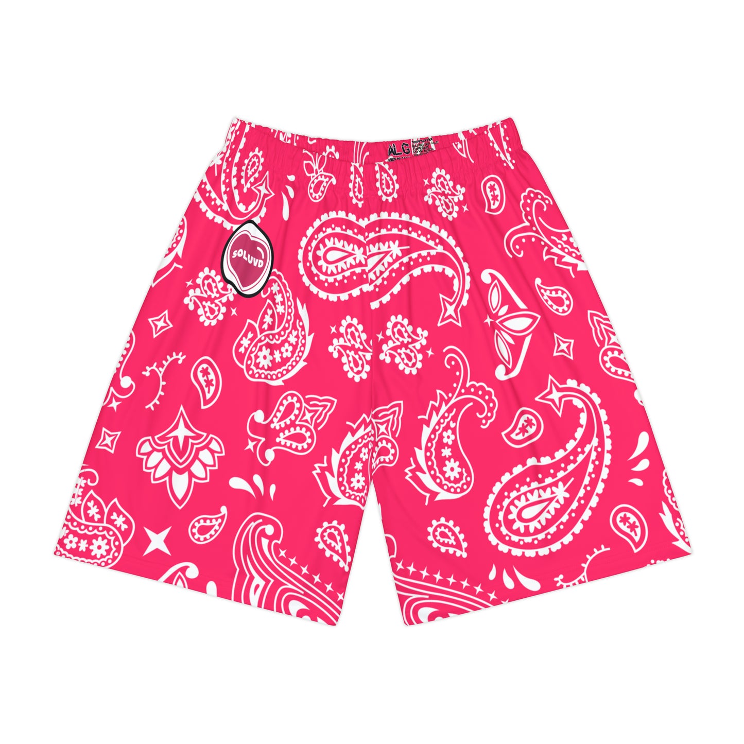 Soluvd Pink Bandana Men’s Sports Shorts