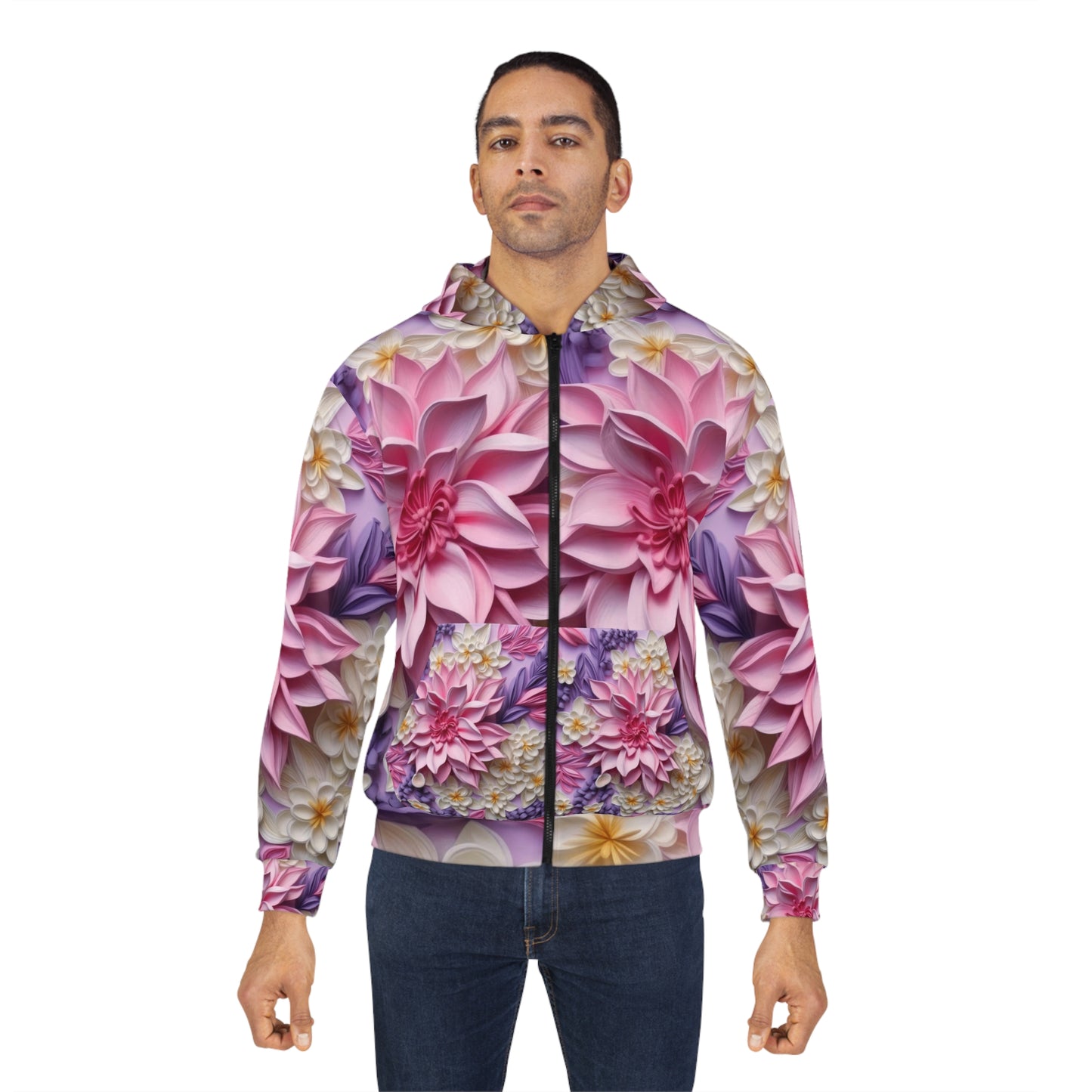 Soluvd Poppin Floral Unisex, Women's, Men's Zip Hoodie