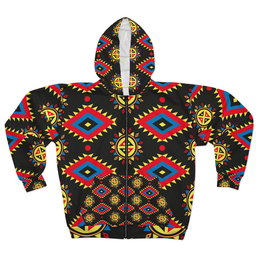 Soluvd Aztec Unisex, Women's, Men's Zip Hoodie