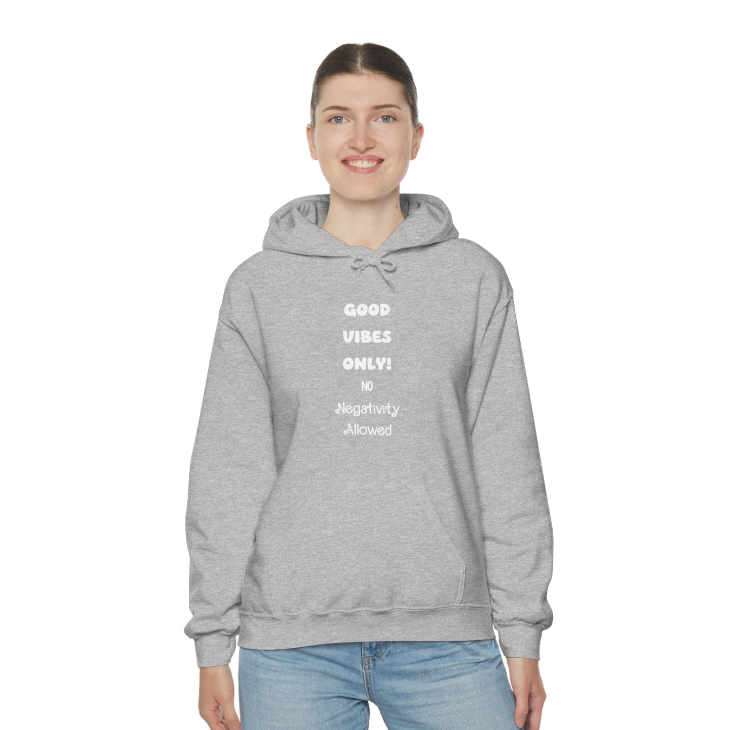 Soluvd Good Vibes Only No Negativity Allowed Unisex Heavy Blend™ Hooded Sweatshirt