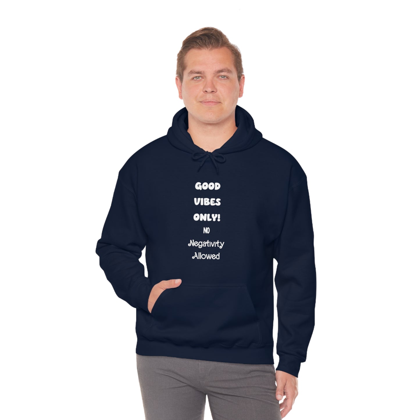 Soluvd Good Vibes Only No Negativity Allowed Unisex Heavy Blend™ Hooded Sweatshirt