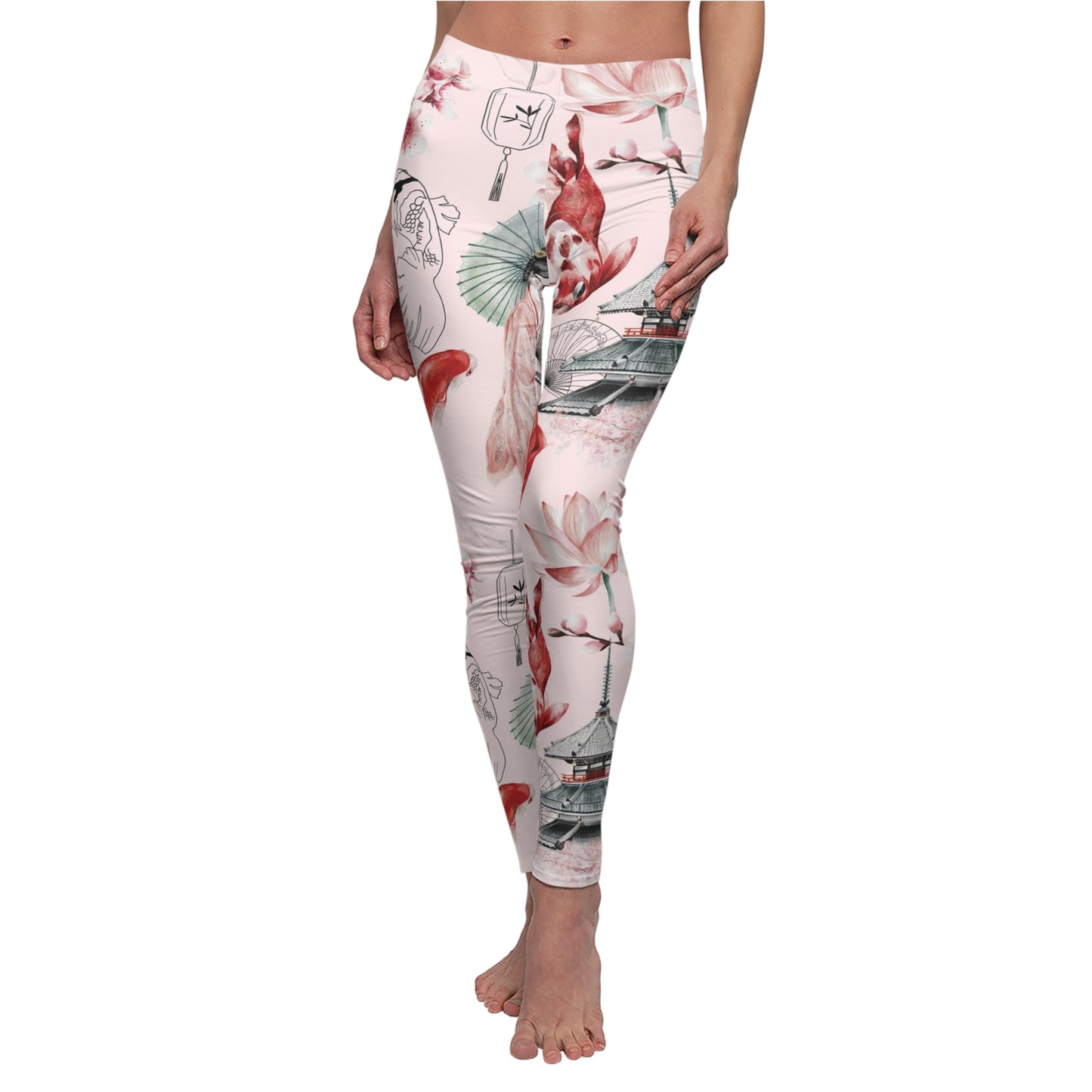 Soluvd Pink Pagoda Women's Casual Leggings