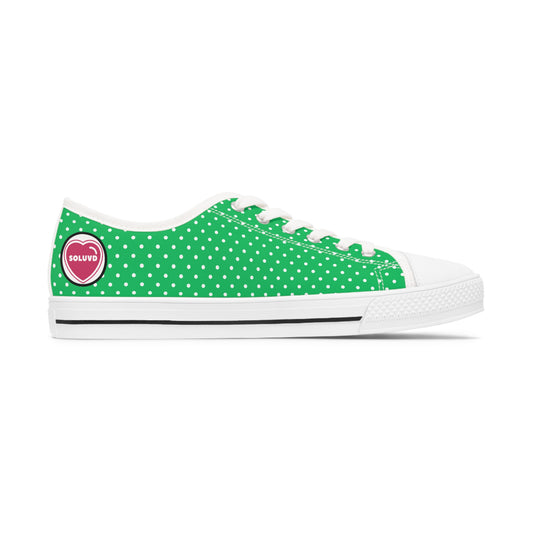 Soluvd Greendott Women's Low Top Sneakers