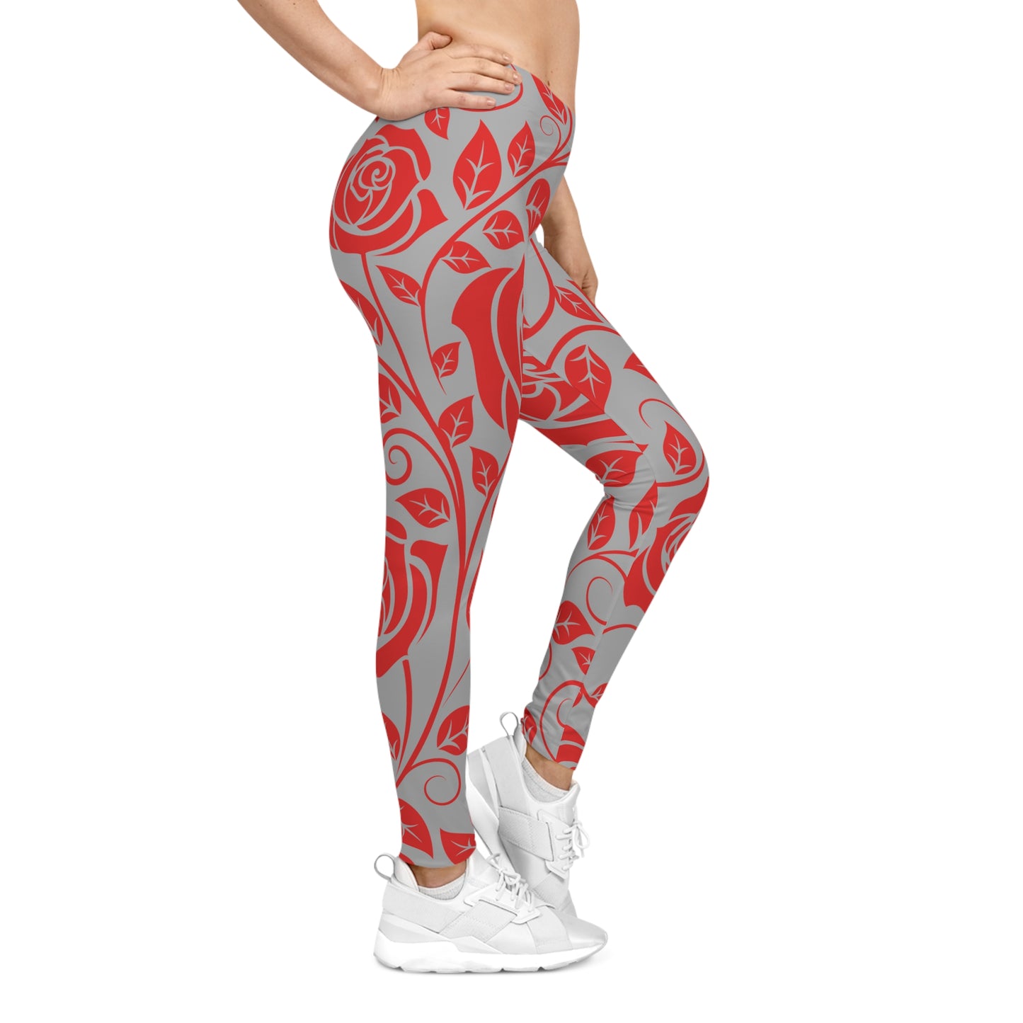Soluvd Roses Women's Casual Leggings