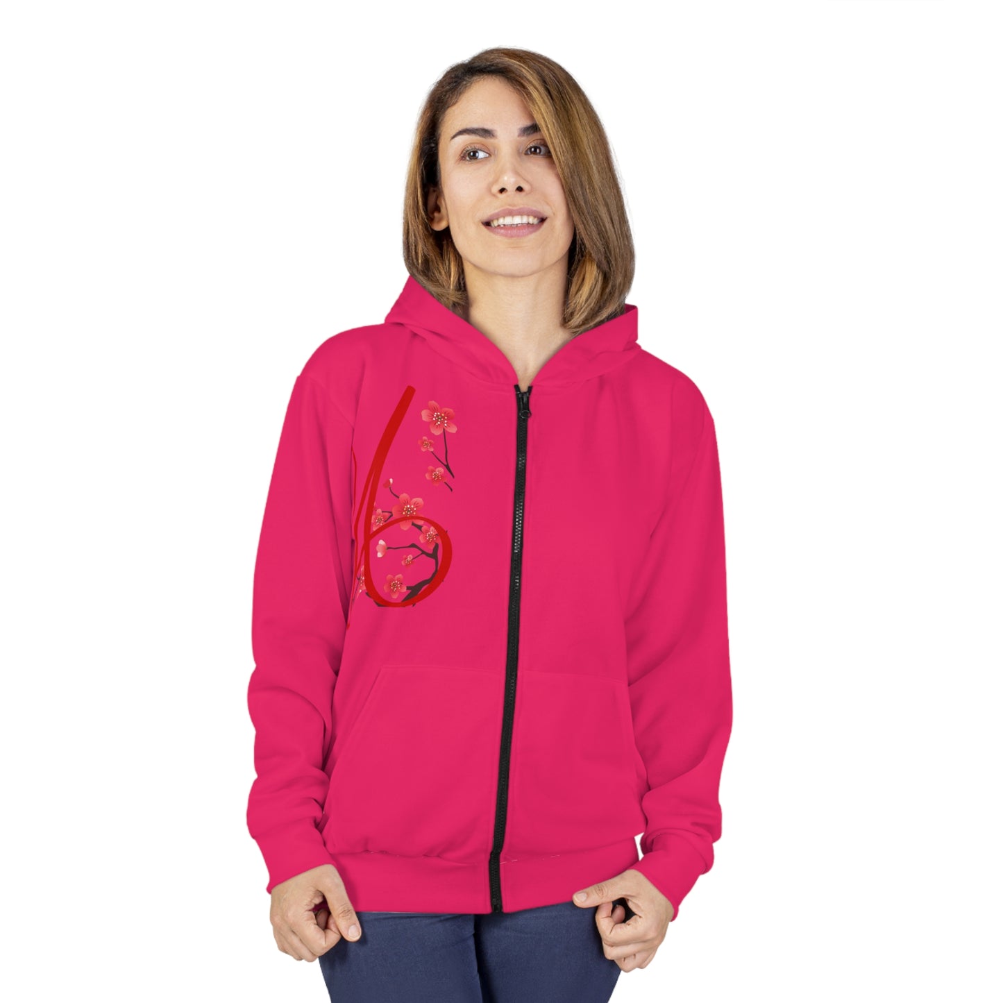 Soluvd Pink A Unisex, Women's Men's Zip Hoodie