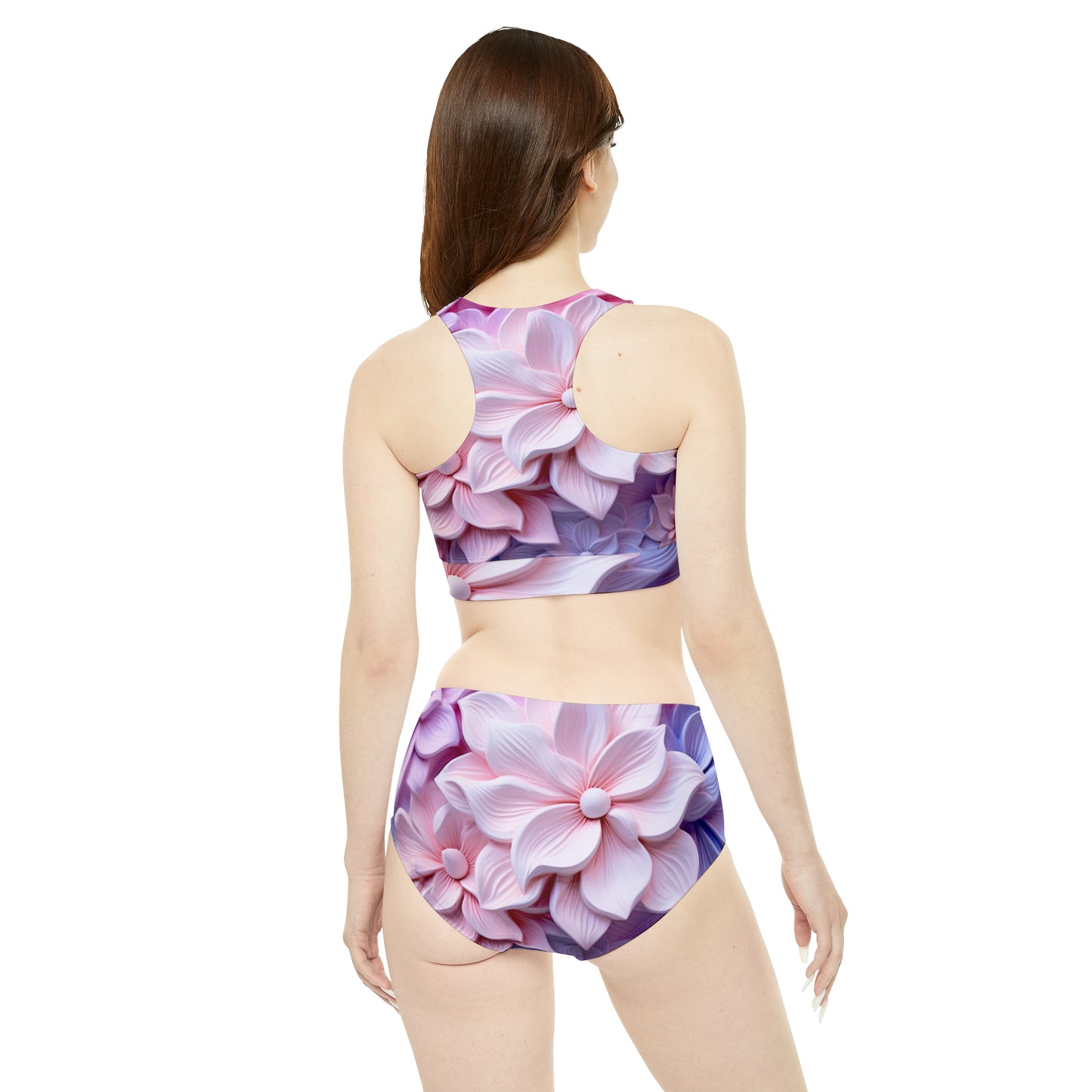 Soluvd 3D Flower An Sporty Bikini Set