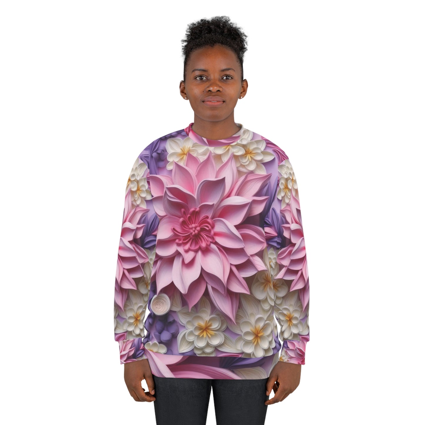 Poppin Floral Unisex Sweatshirt | Soluvd | Women's and Men's