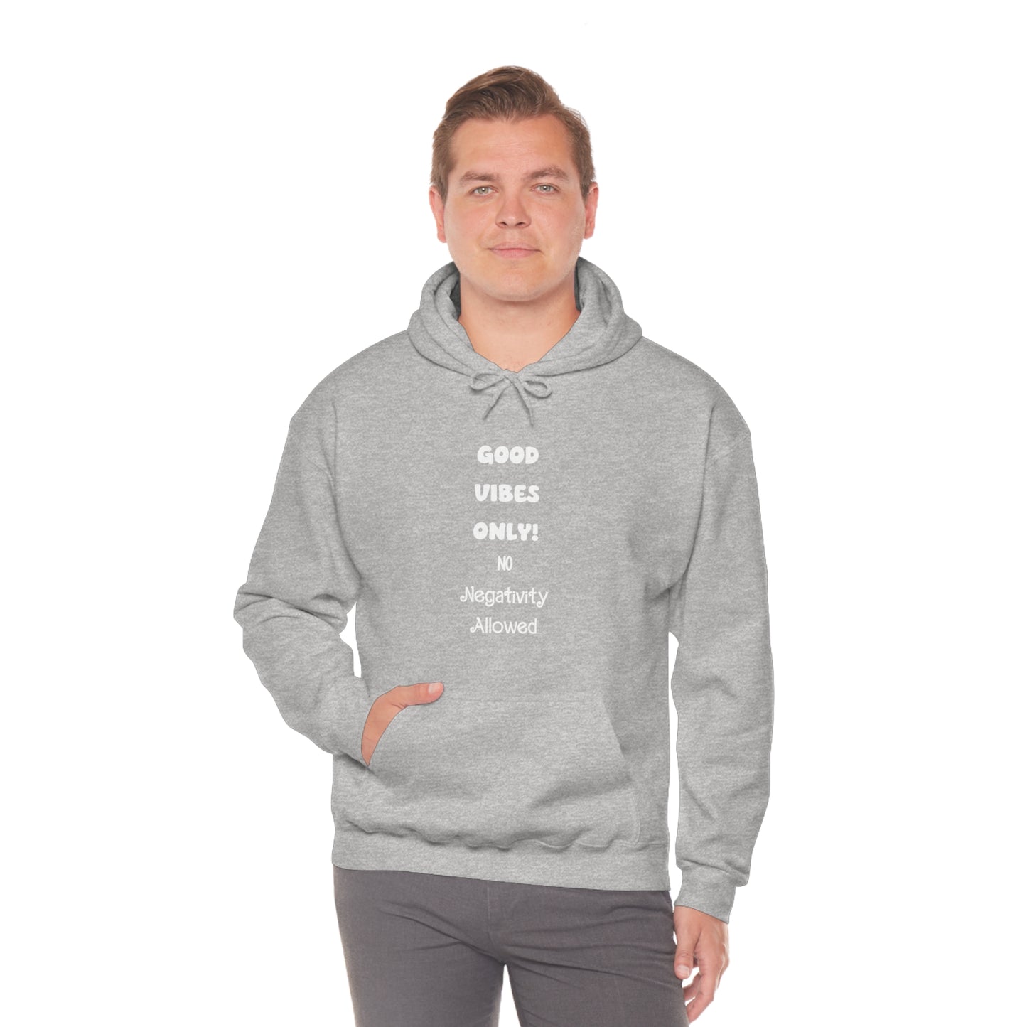 Soluvd Good Vibes Only No Negativity Allowed Unisex Heavy Blend™ Hooded Sweatshirt