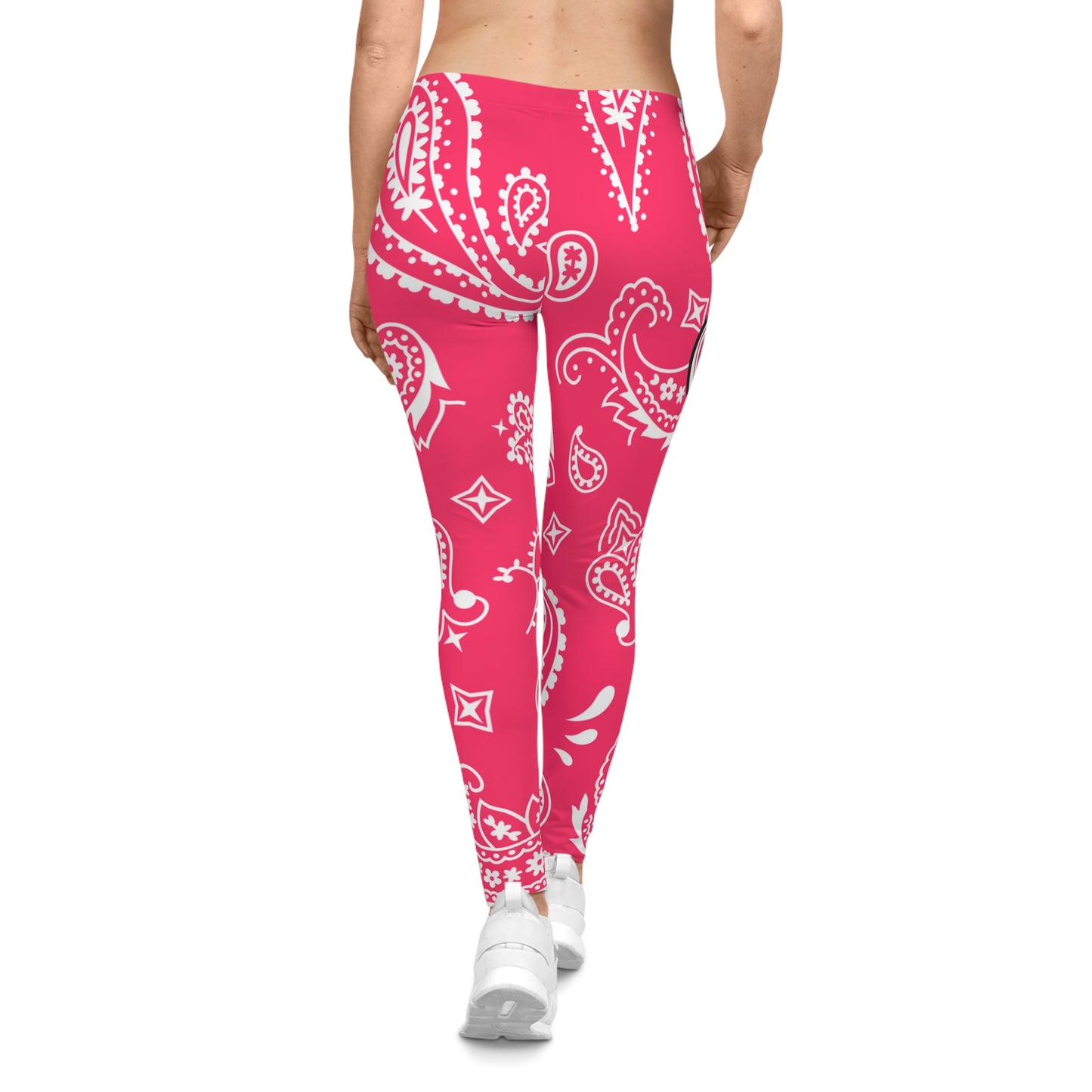 Soluvd Pink Bandana Women's Premium Leggings, Yoga Leggings