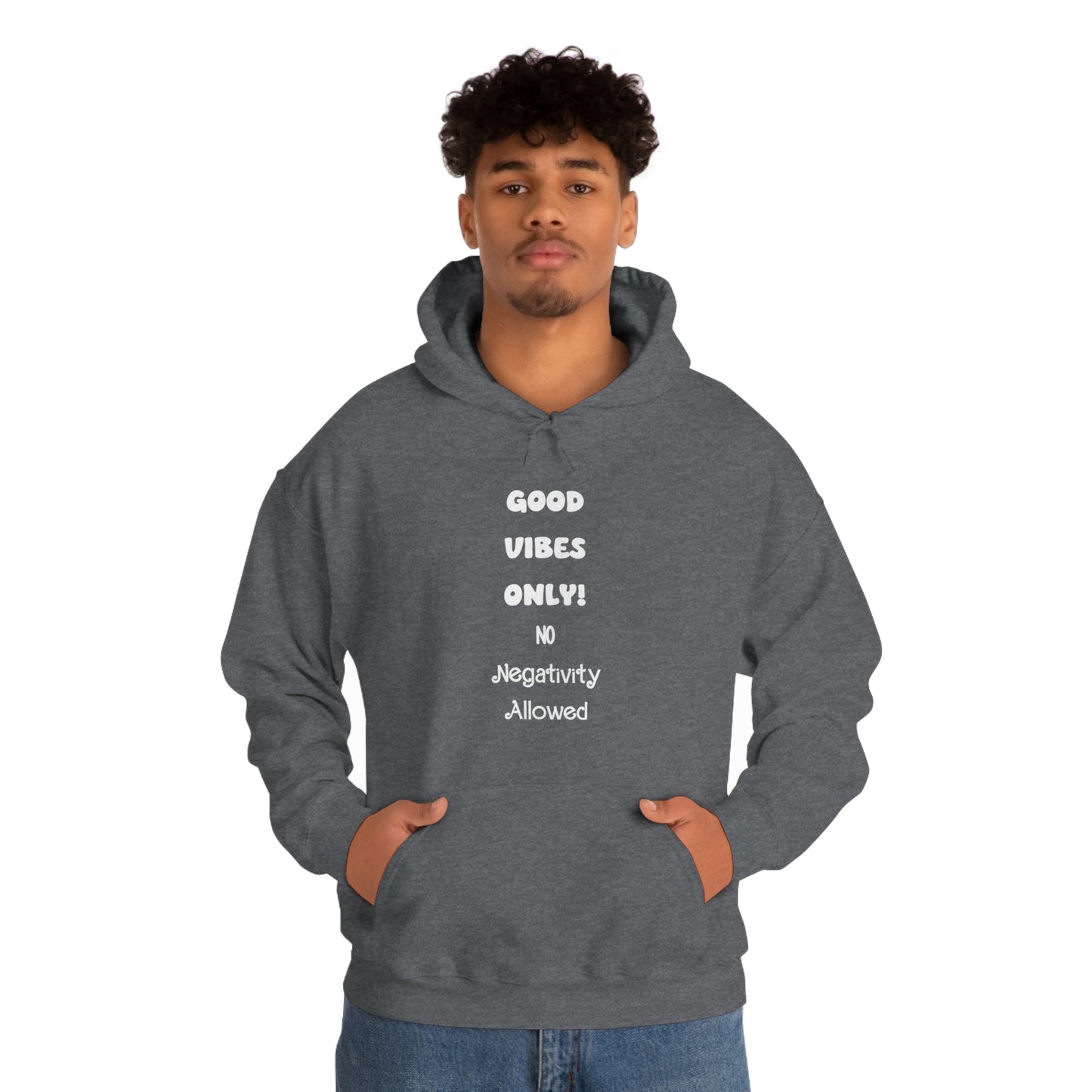 Soluvd Good Vibes Only No Negativity Allowed Unisex Heavy Blend™ Hooded Sweatshirt