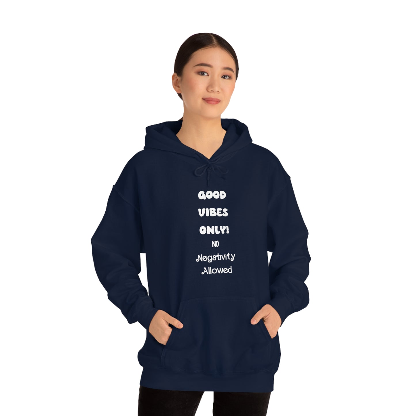 Soluvd Good Vibes Only No Negativity Allowed Unisex Heavy Blend™ Hooded Sweatshirt