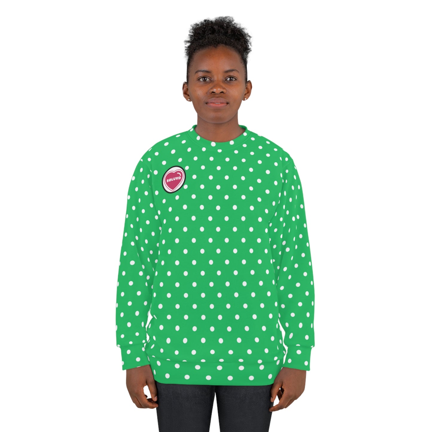 Soluvd Greendott Unisex, Women's, Men's Sweatshirt