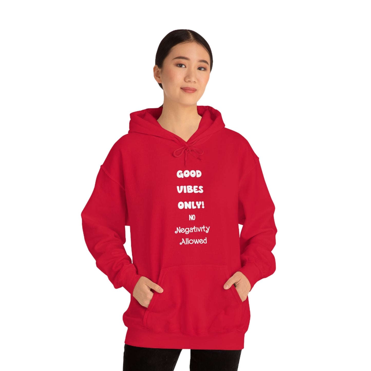 Soluvd Good Vibes Only No Negativity Allowed Unisex Heavy Blend™ Hooded Sweatshirt