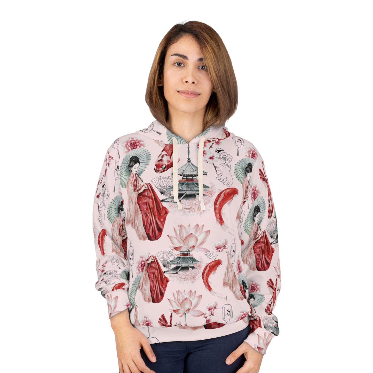 Soluvd Pink Pagoda Unisex, Women's, Men's Pullover Hoodie