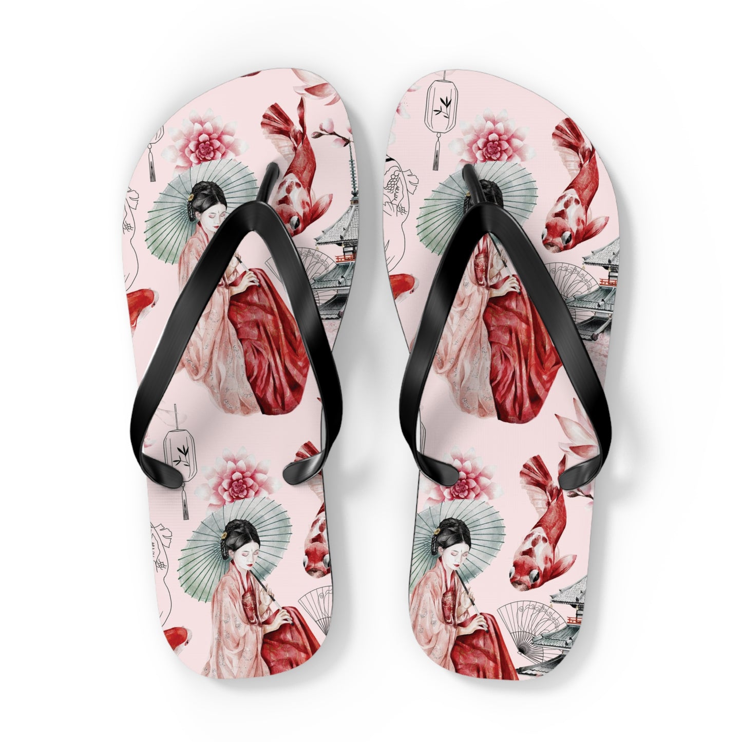 Soluvd Pink Pagoda Women's Flip Flops