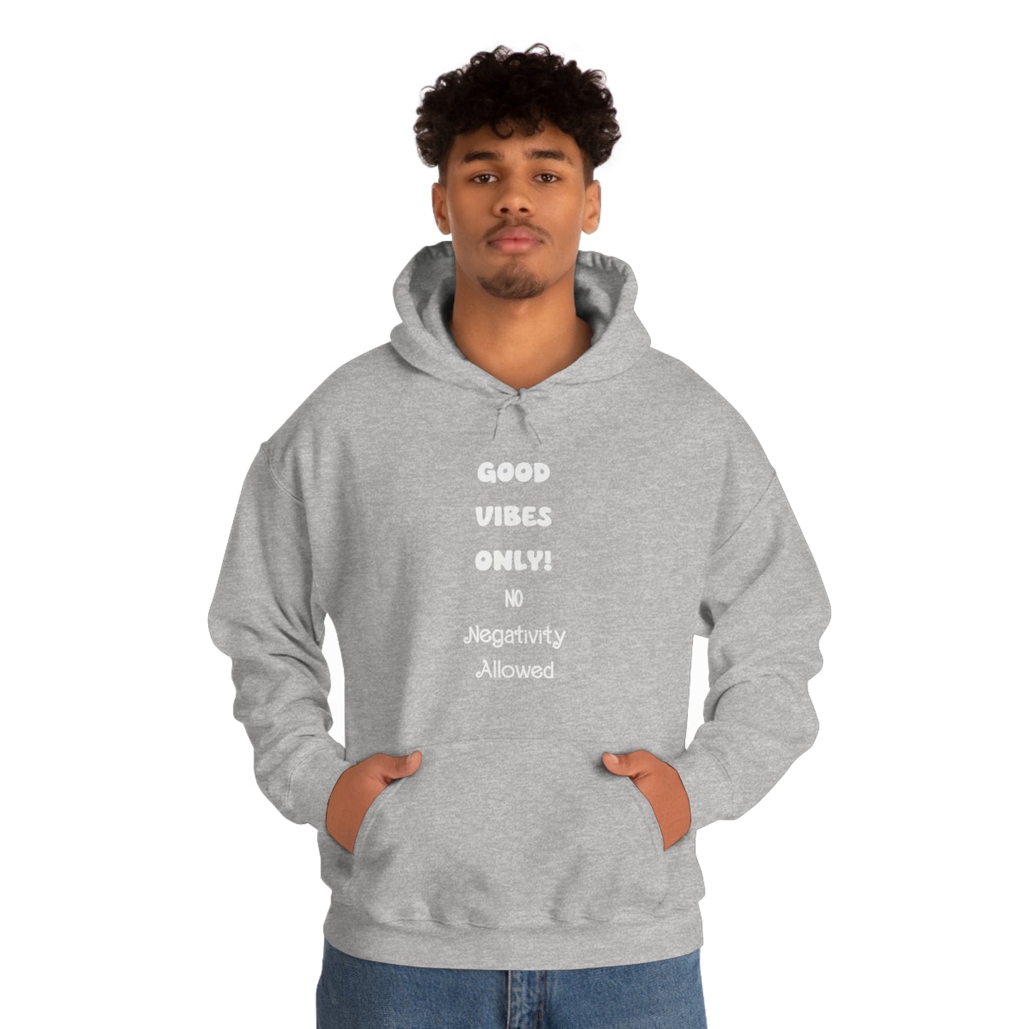 Soluvd Good Vibes Only No Negativity Allowed Unisex Heavy Blend™ Hooded Sweatshirt