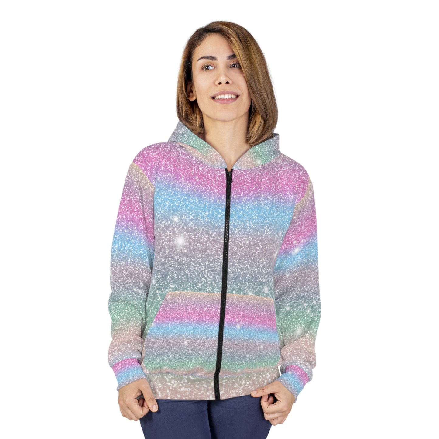 Soluvd Sparkle Unisex, Women's, Men's Premium Zip Hoodie