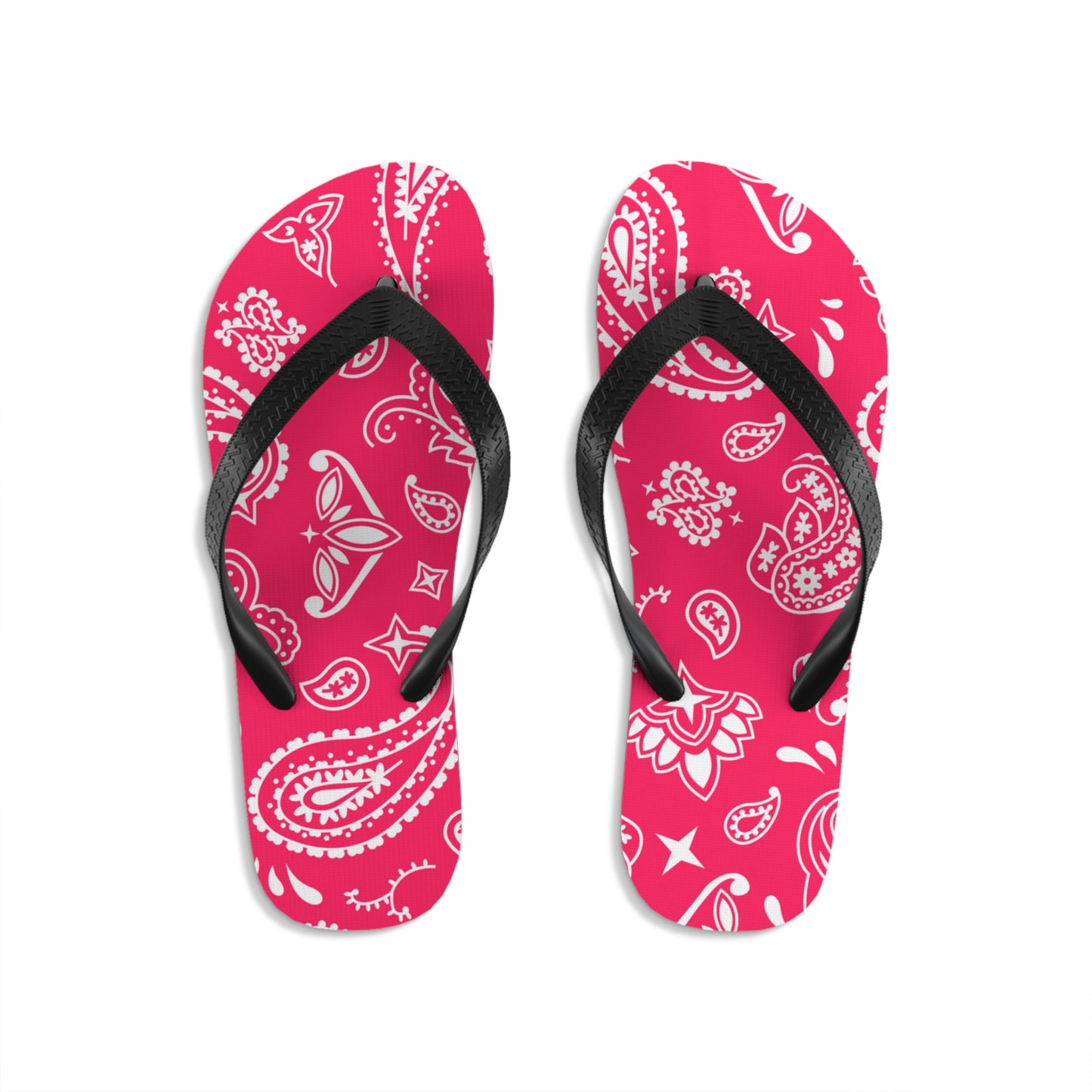 Soluvd Pink Bandana Unisex, Women's, Men's Flip-Flops