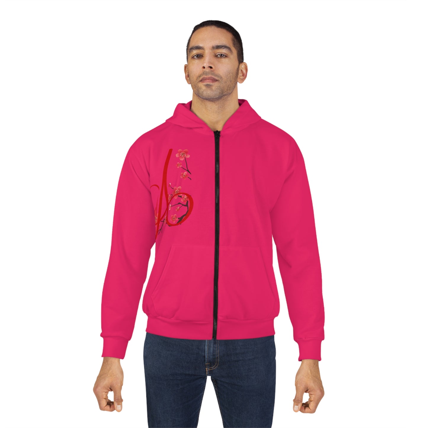 Soluvd Pink A Unisex, Women's Men's Zip Hoodie